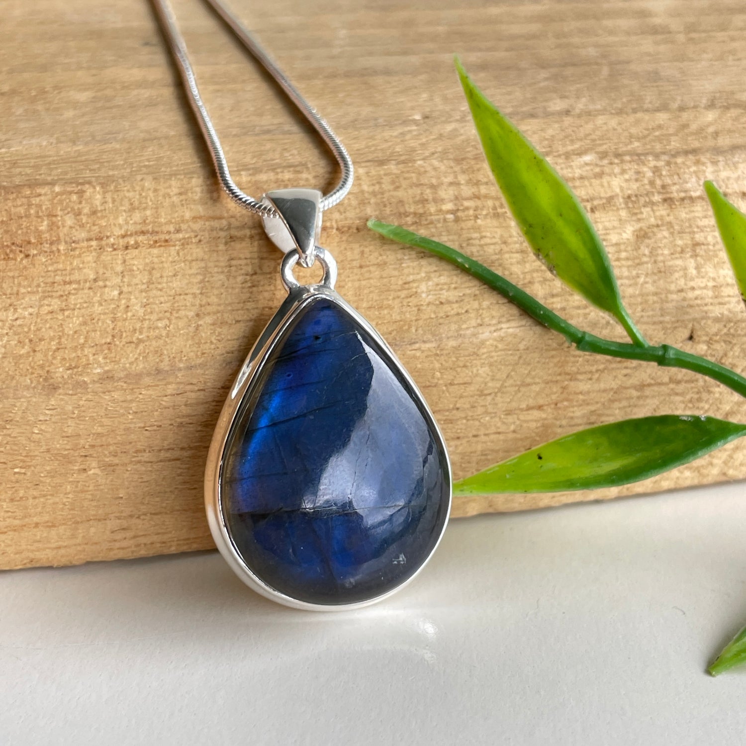 Labradorite Teardrop Pendant