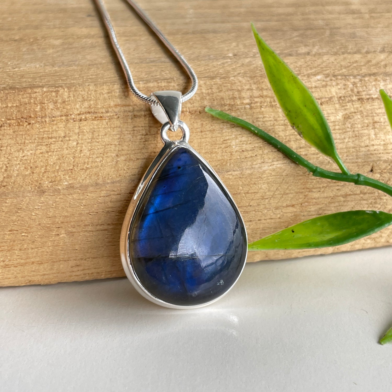 Labradorite Teardrop Pendant