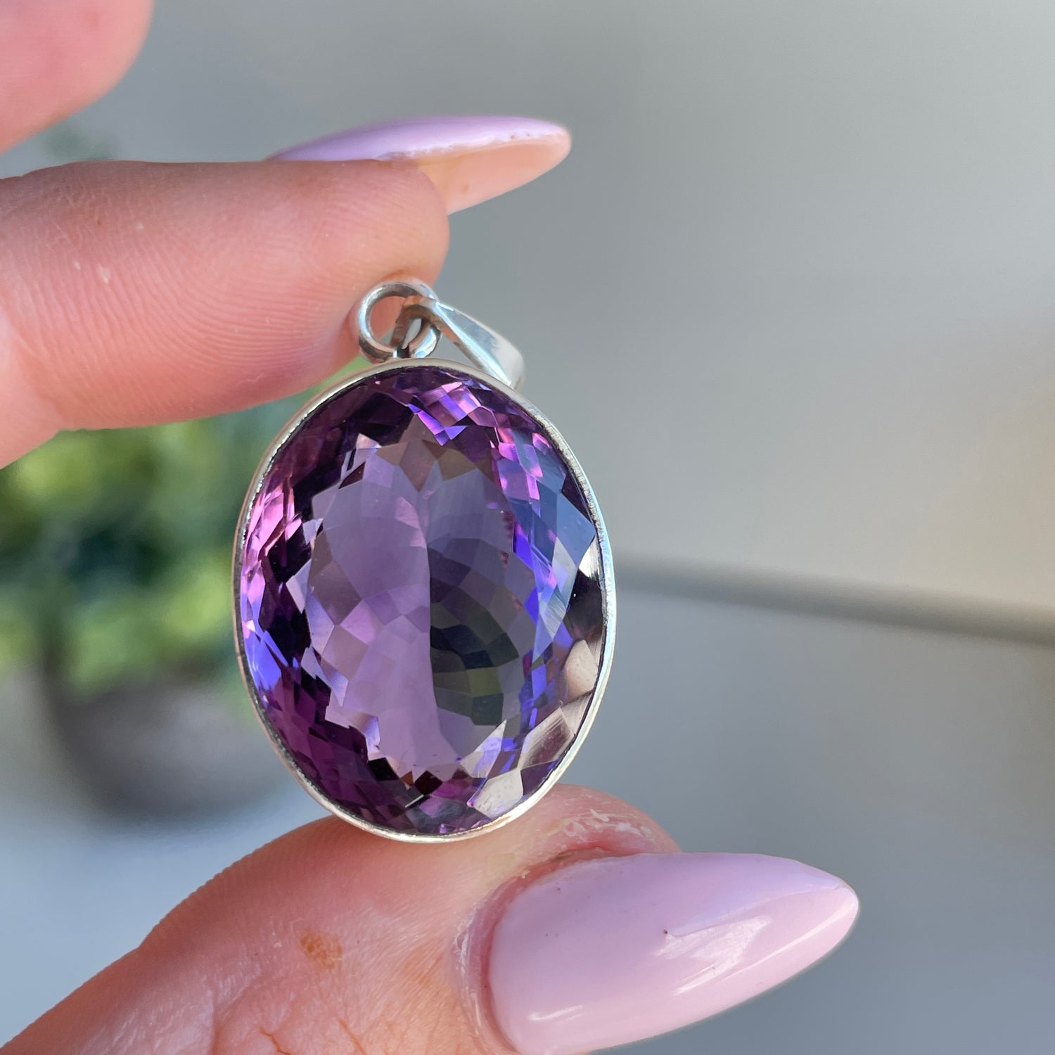 Amethyst Oval Pendant
