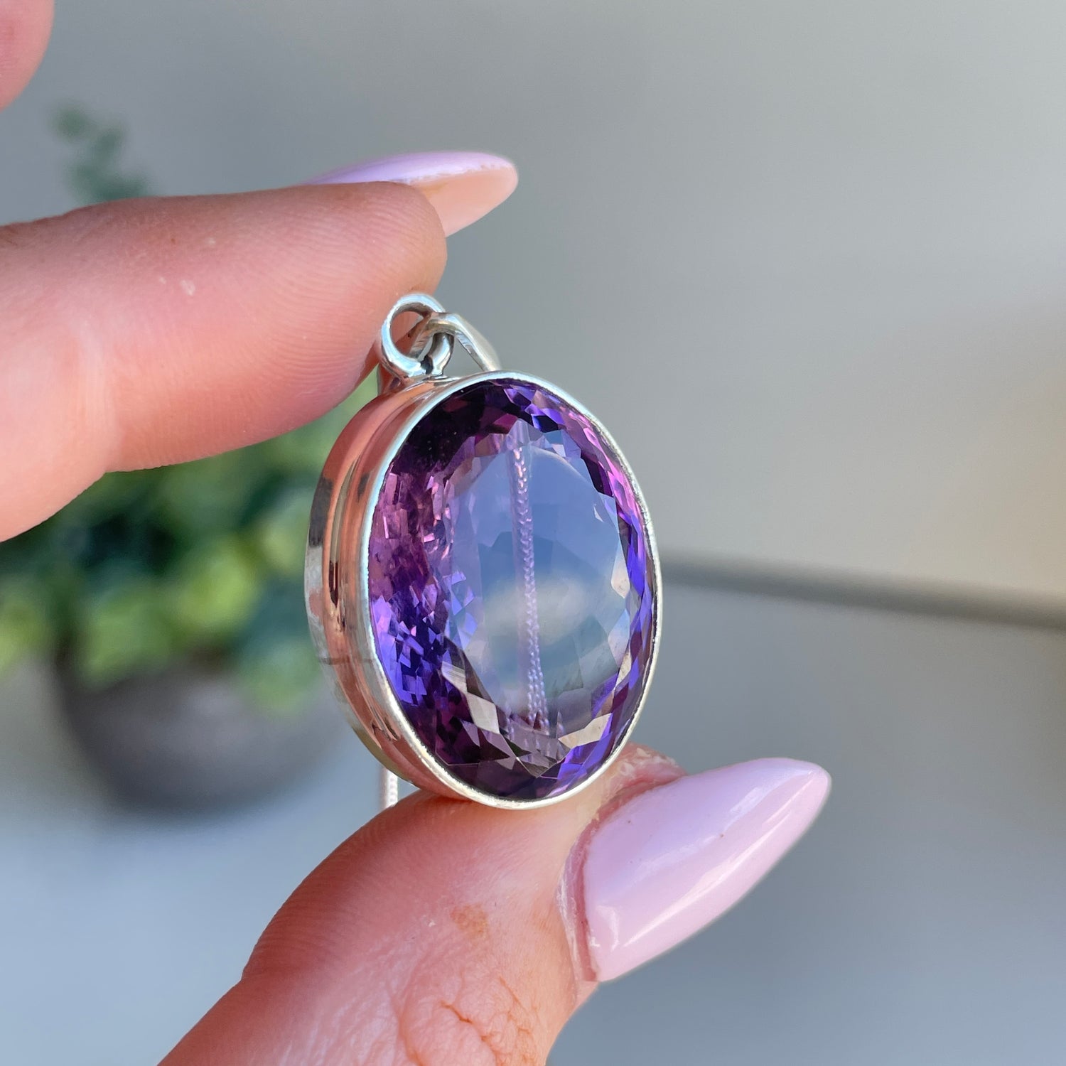 Amethyst Oval Pendant
