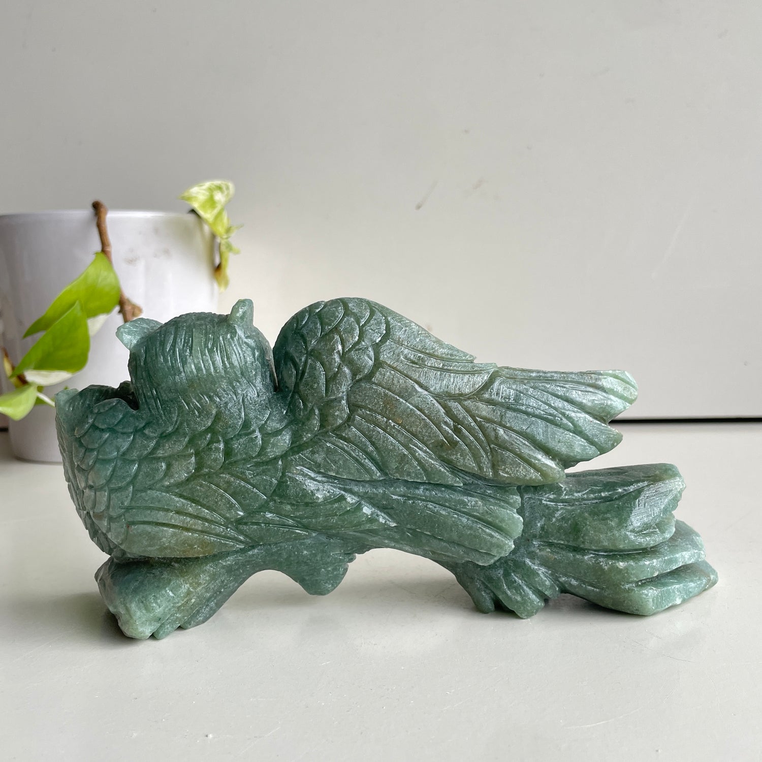 Green Aventurine Owls