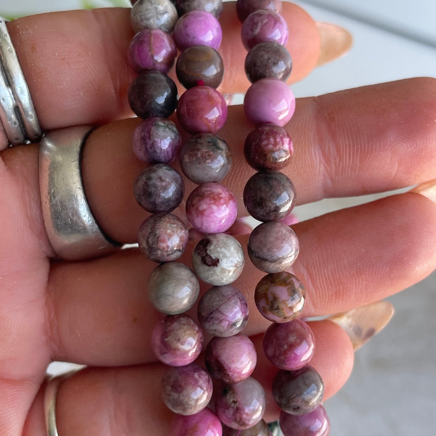 Cobalto Calcite Beaded Bracelet