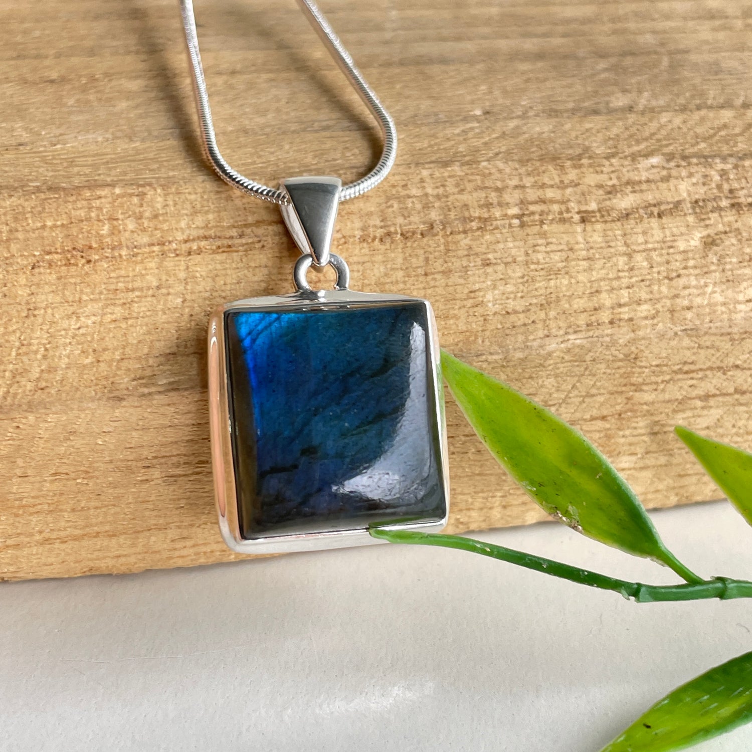 Labradorite Square Pendant