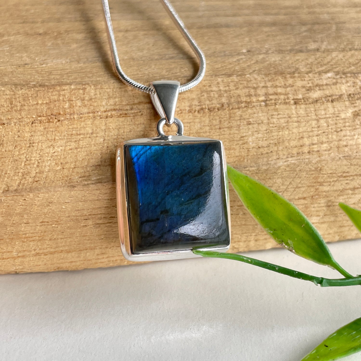 Labradorite Square Pendant