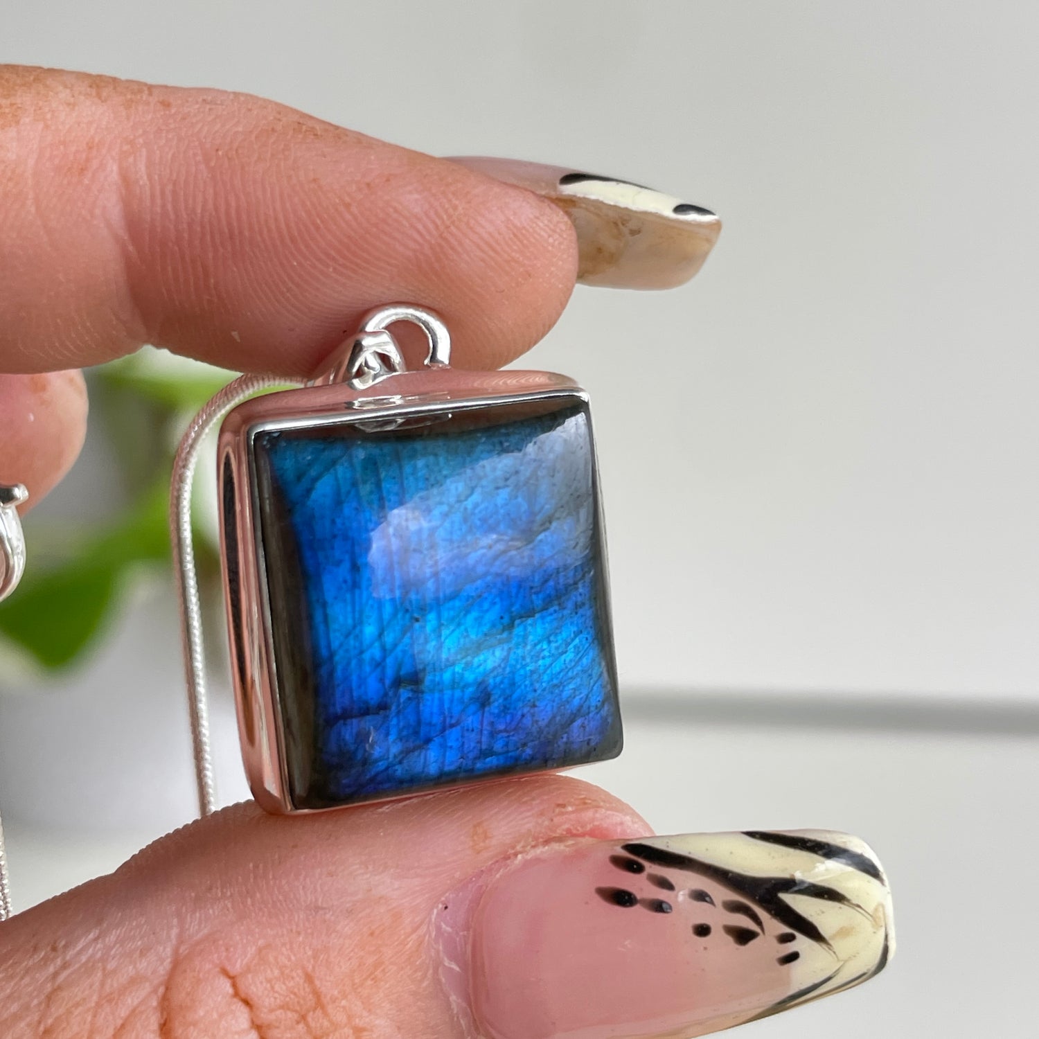 Labradorite Square Pendant
