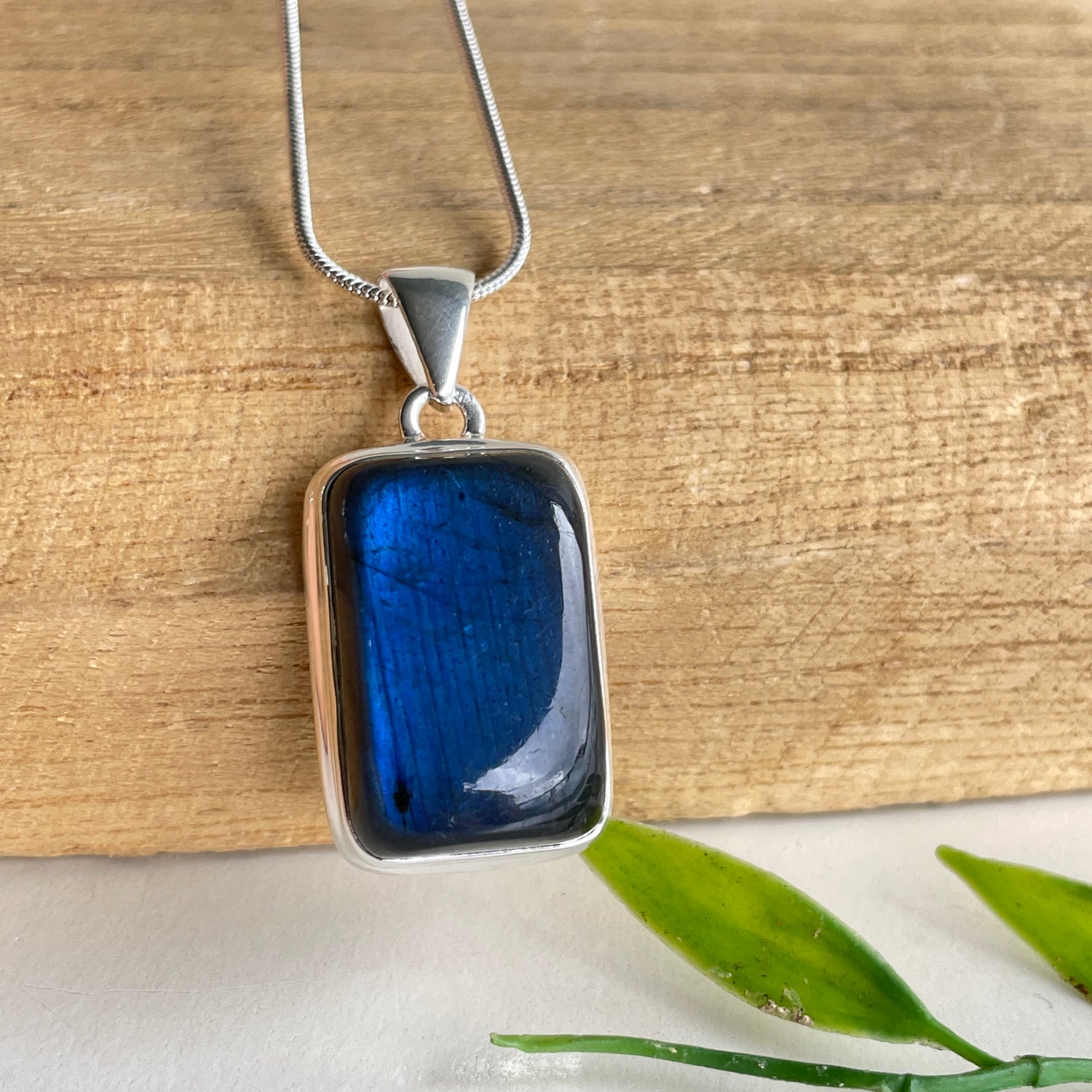 Labradorite Rectangle Pendant