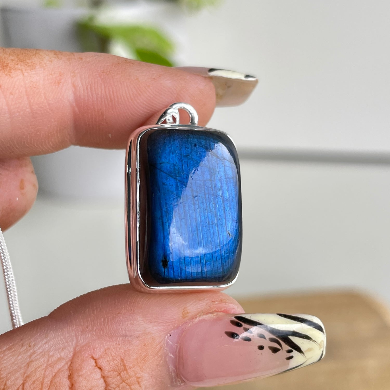 Labradorite Rectangle Pendant