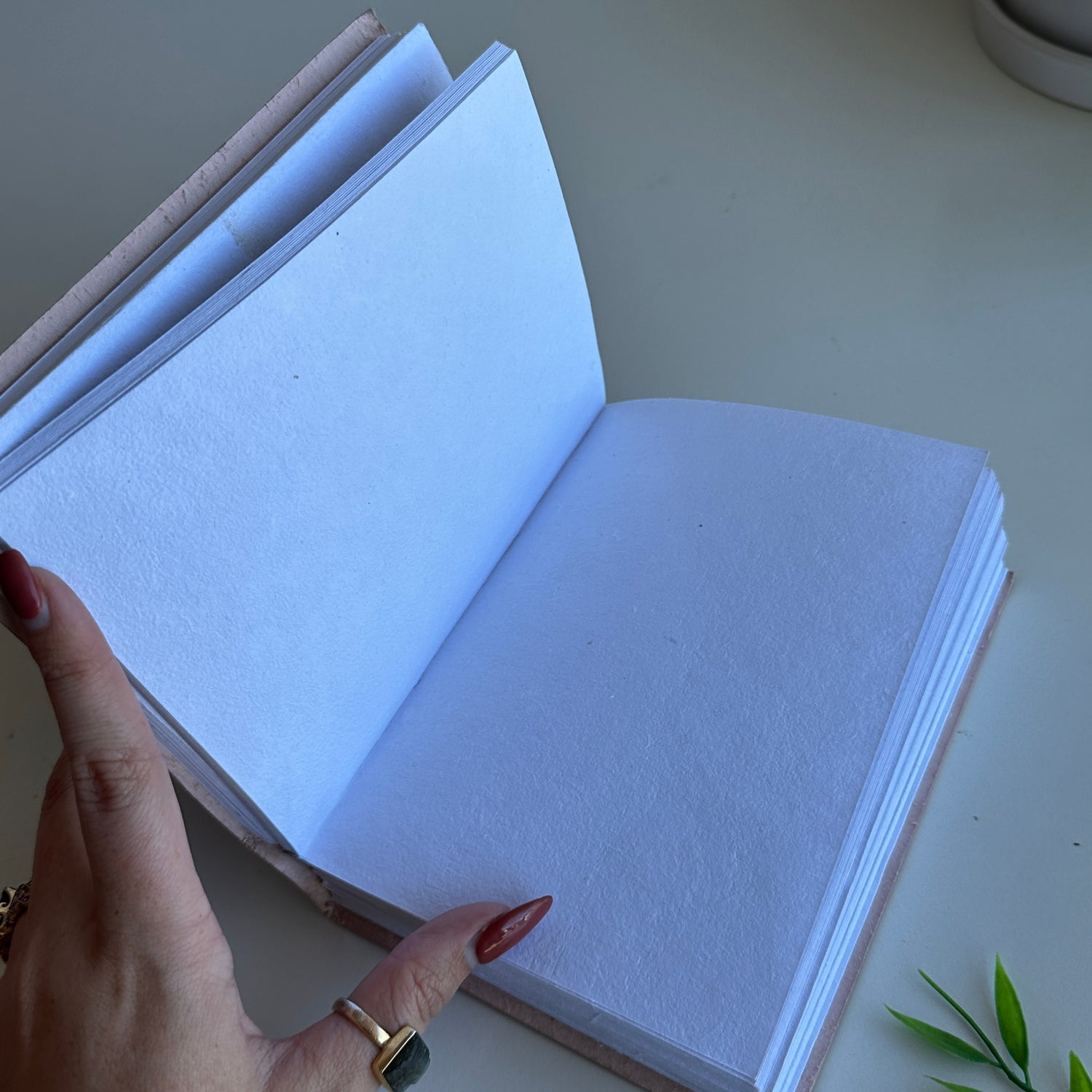 Butterfly Moon Phase Leather Journal
