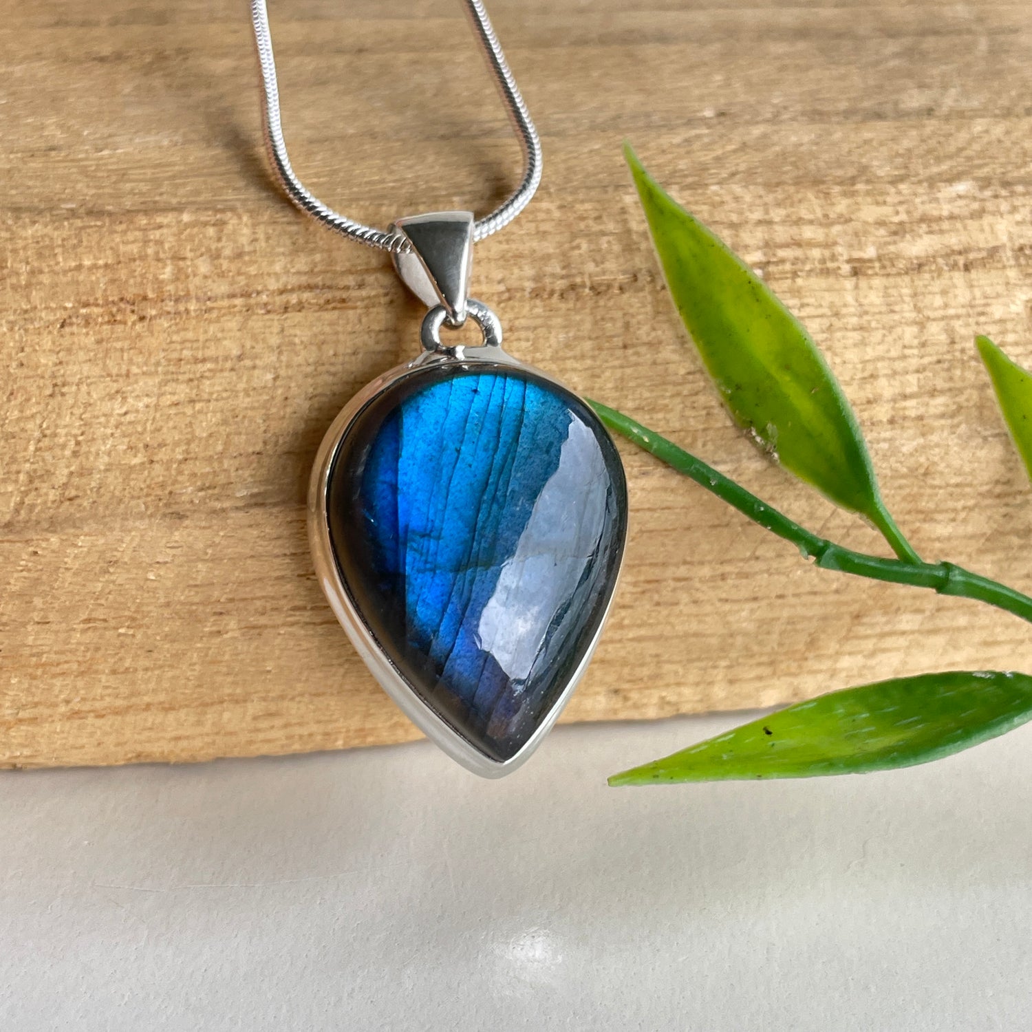 Labradorite Teardrop Pendant