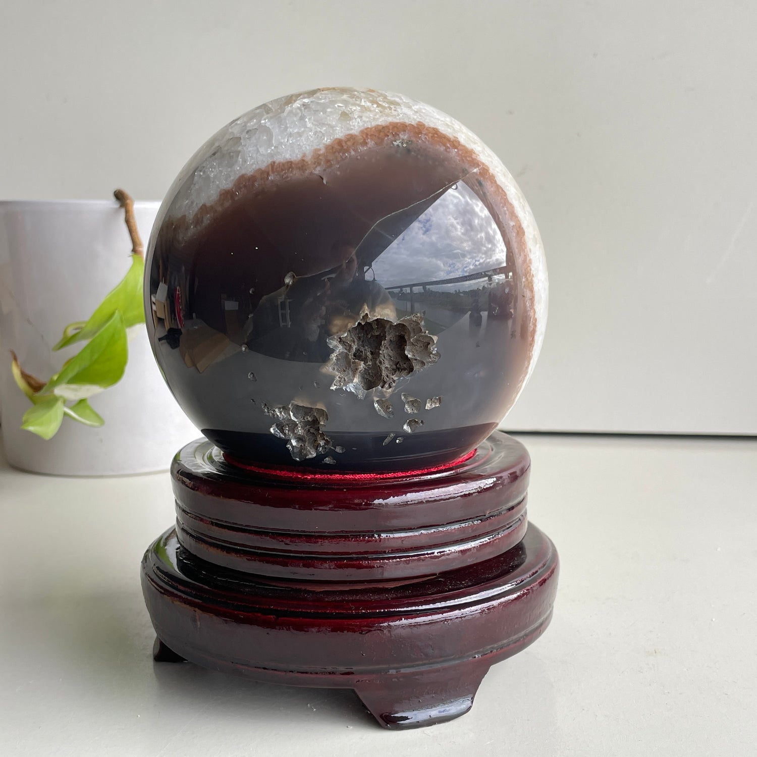 Agate Geode Sphere 12.8cm