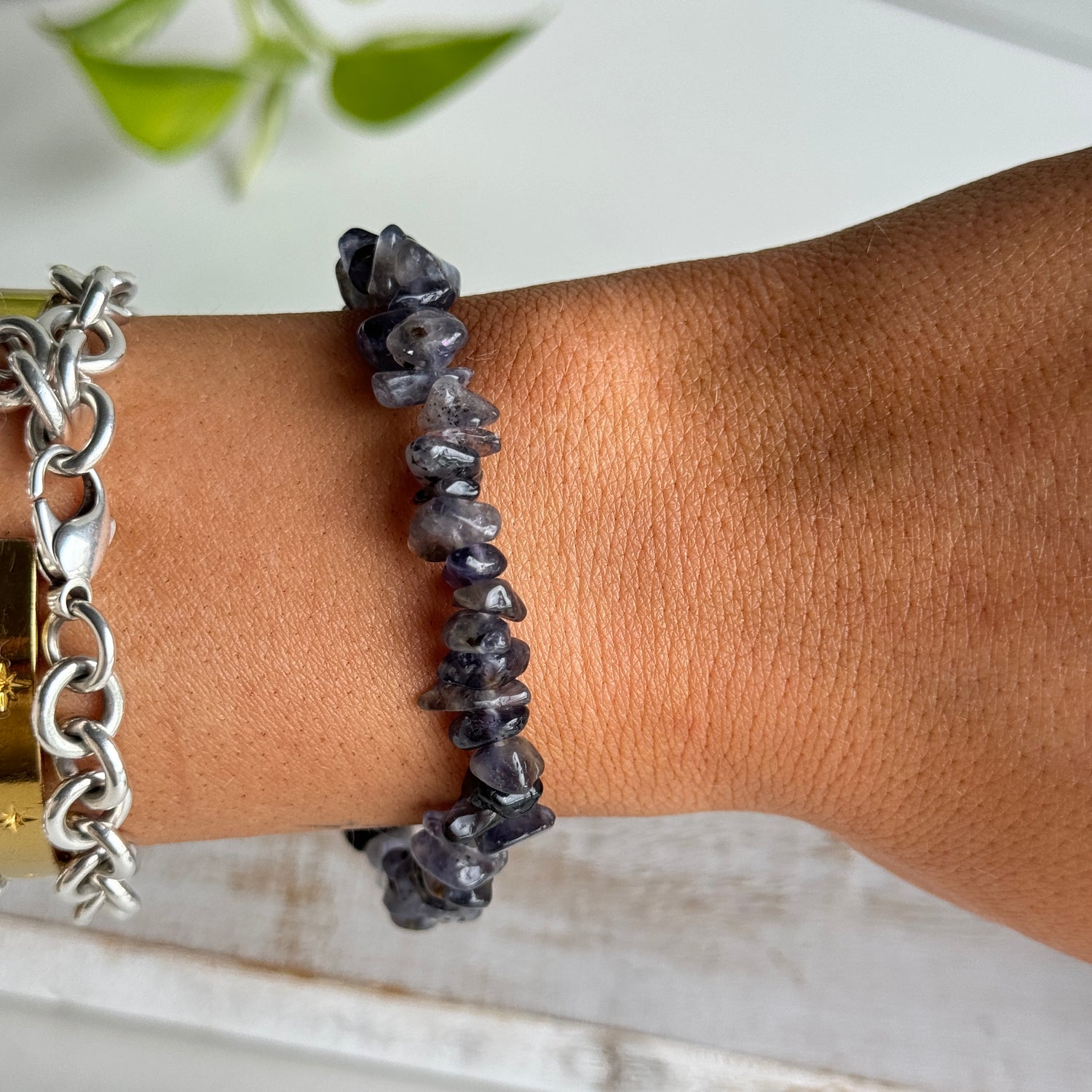 Iolite Chip Bracelet
