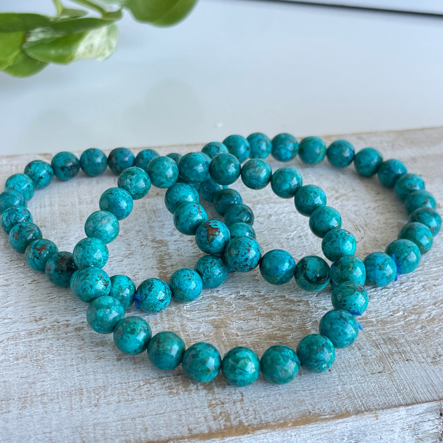 Chrysocolla High Quality Beaded Bracelet
