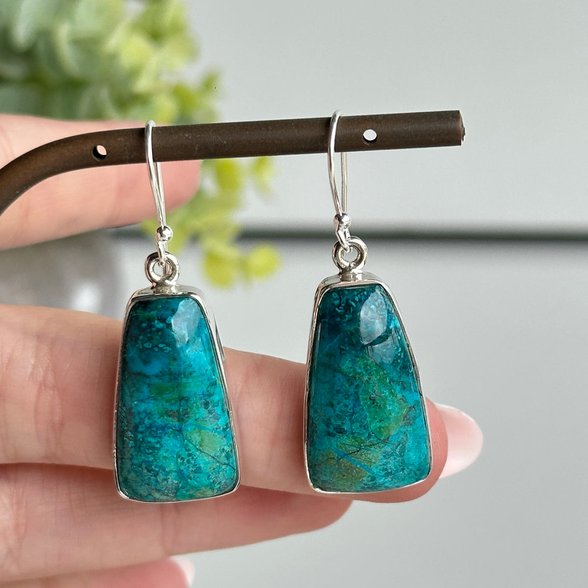 Shattuckite Earrings