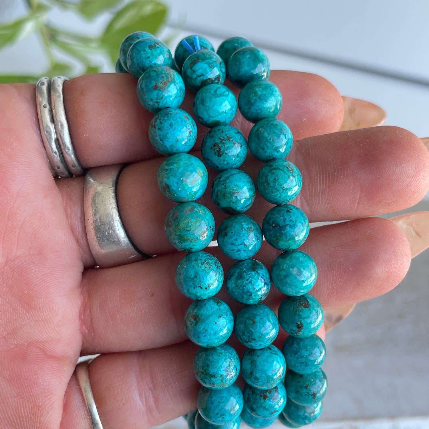 Chrysocolla High Quality Beaded Bracelet