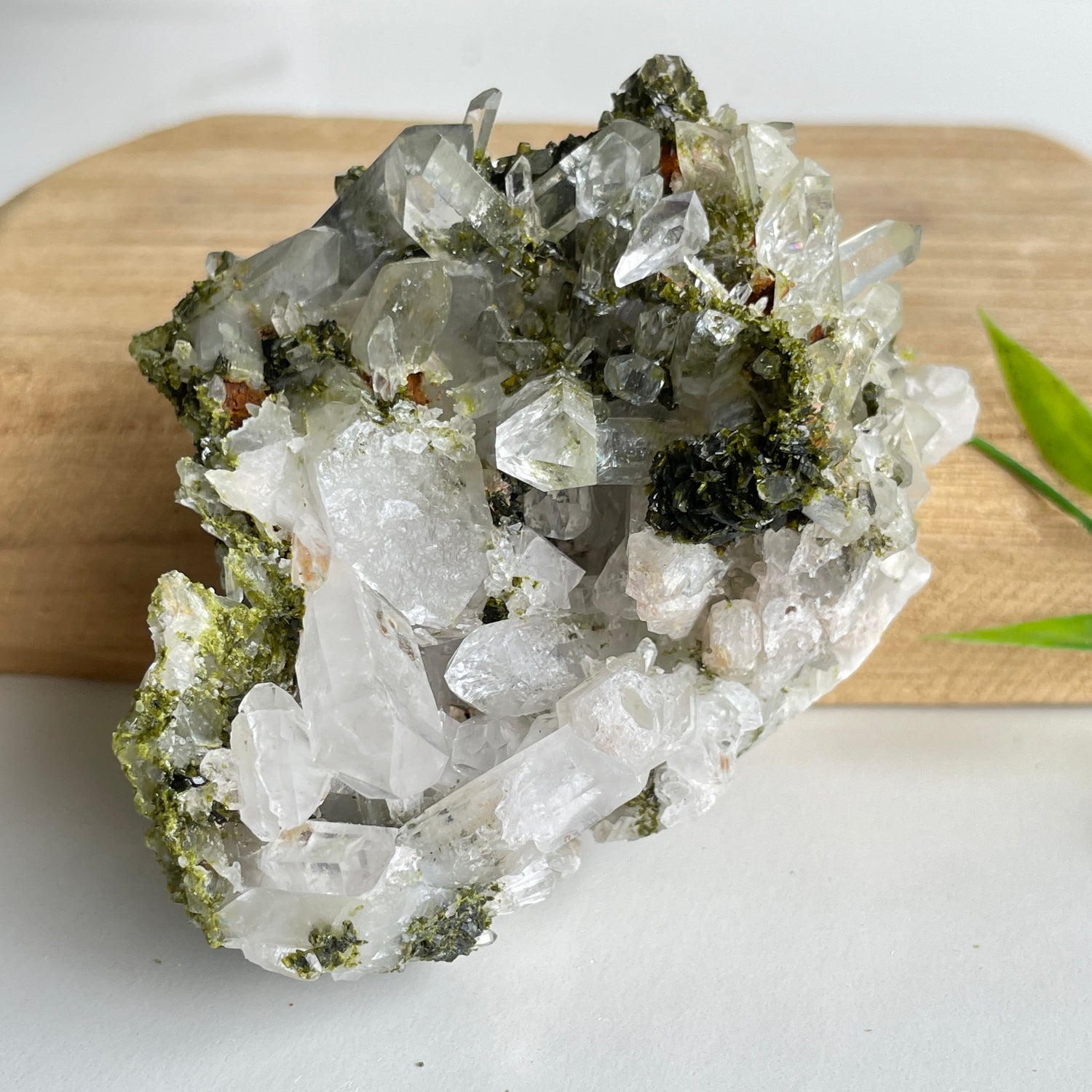 Epidote & Quartz Cluster 248g - High Quality