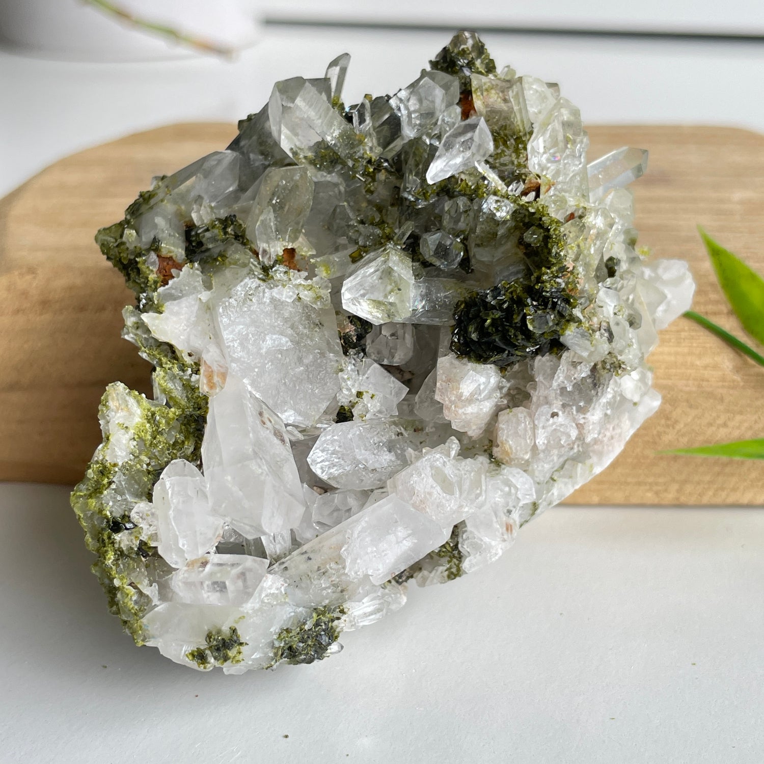 Epidote & Quartz Cluster 248g - High Quality