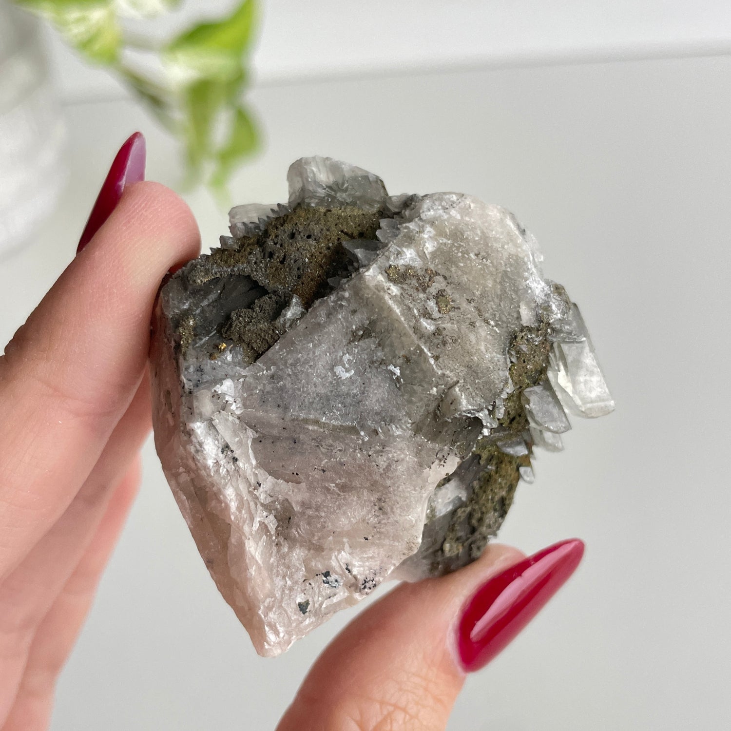 Calcite & Pyrite Cluster 64g