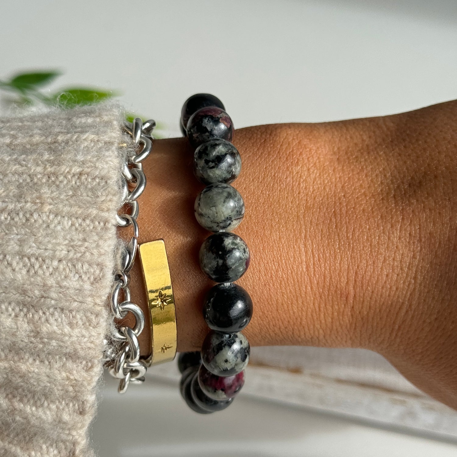 Eudialite Beaded Bracelet