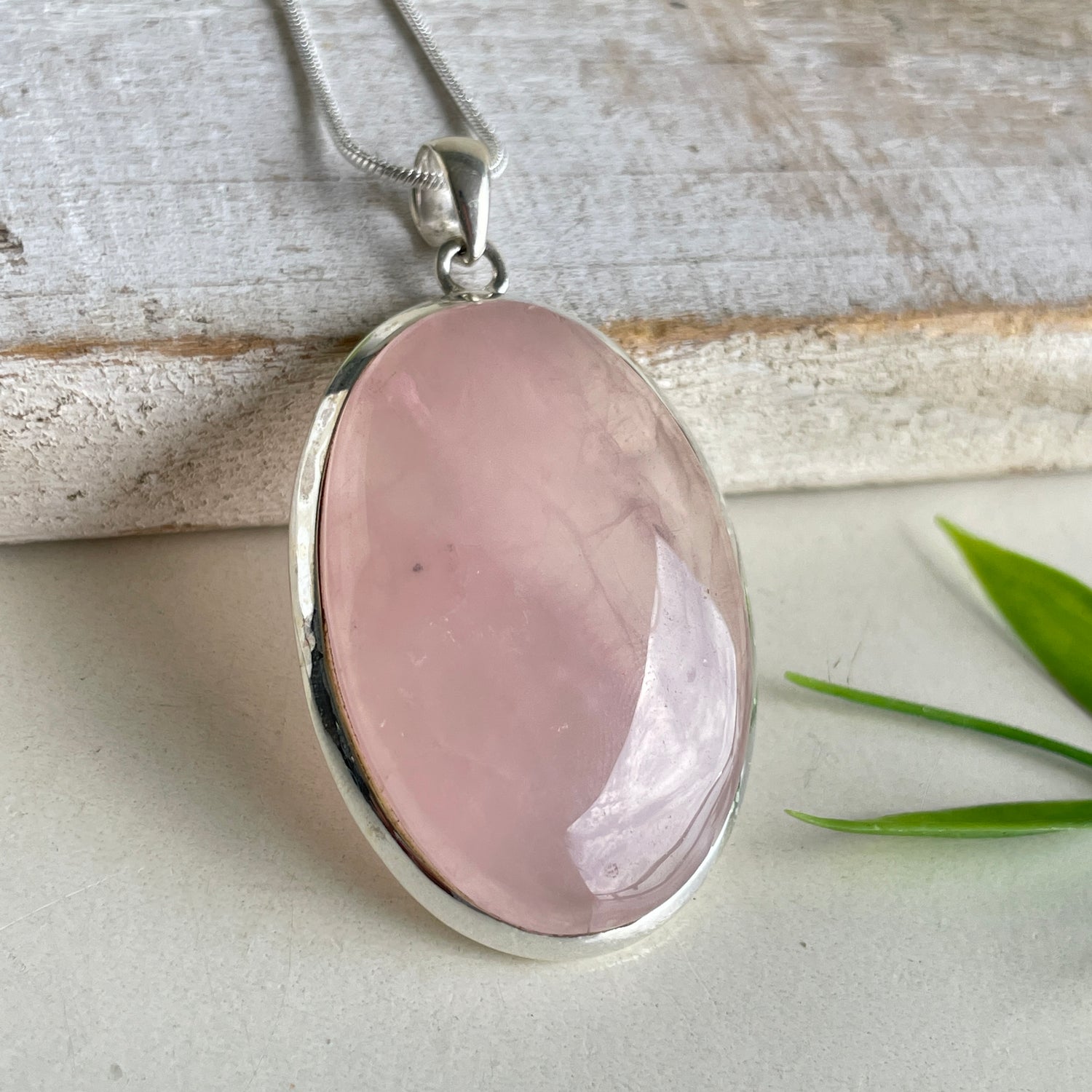 Rose Quartz Oval Pendant