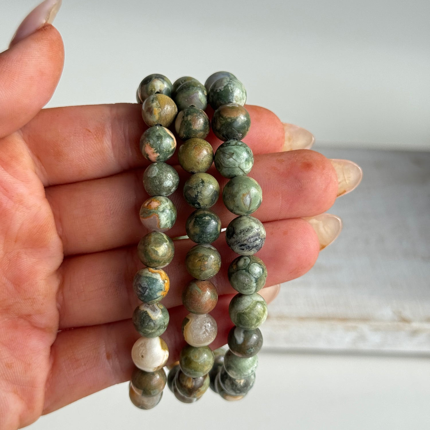 Rhyolite Beaded Bracelet