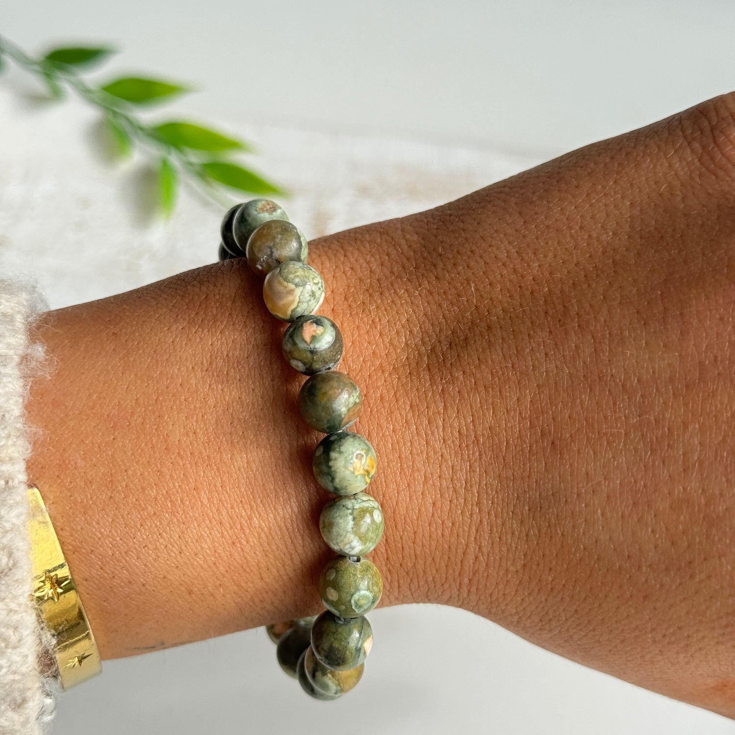 Rhyolite Beaded Bracelet