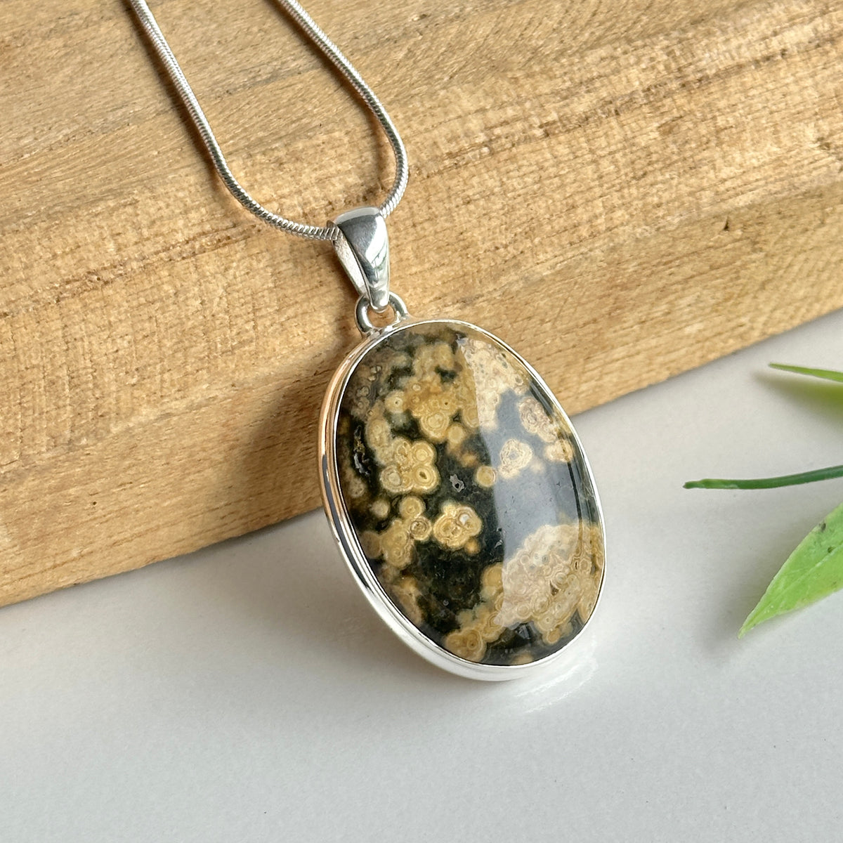 Ocean Jasper Oval Pendant