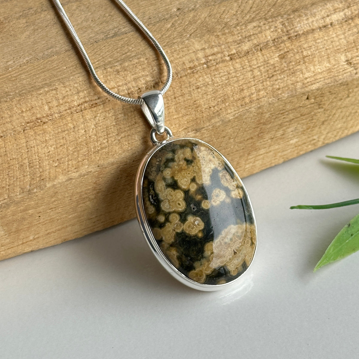 Ocean Jasper Oval Pendant