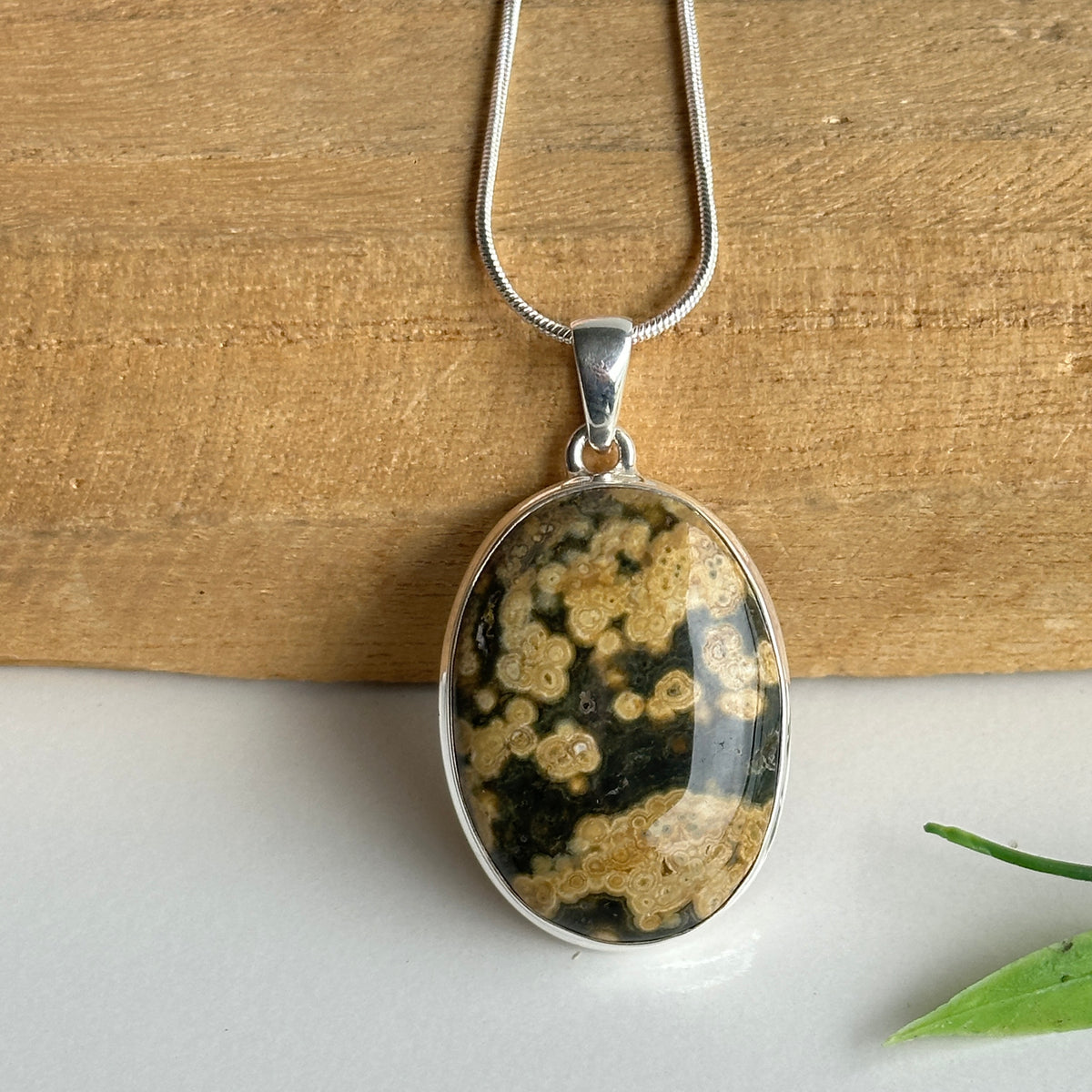 Ocean Jasper Oval Pendant