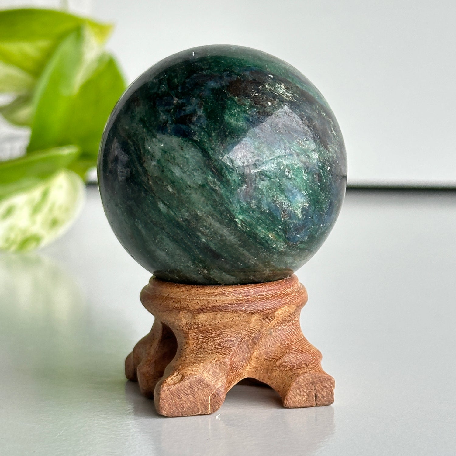 A Grade Fuchsite Sphere 5.1cm
