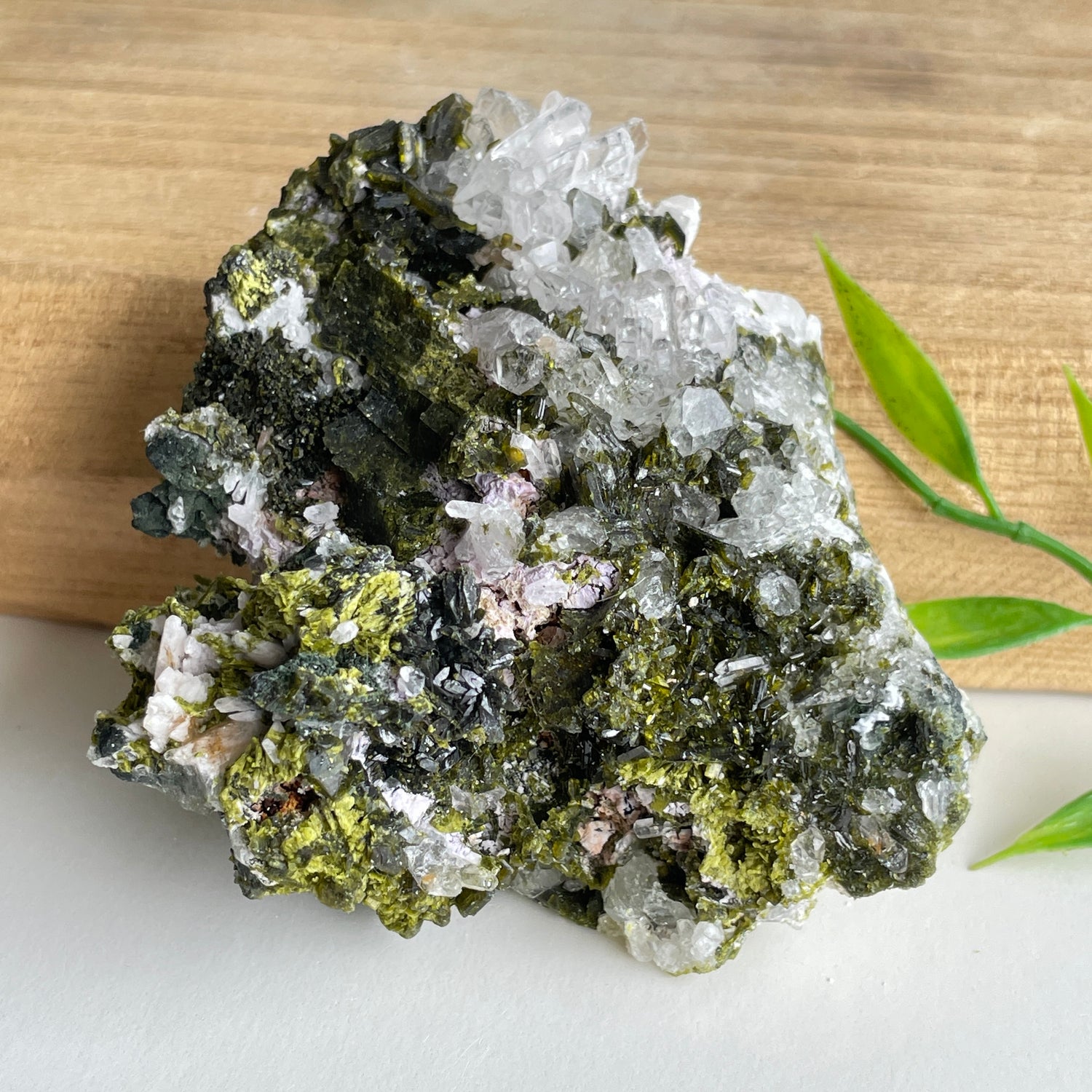 Epidote & Quartz Cluster 156g - High Quality