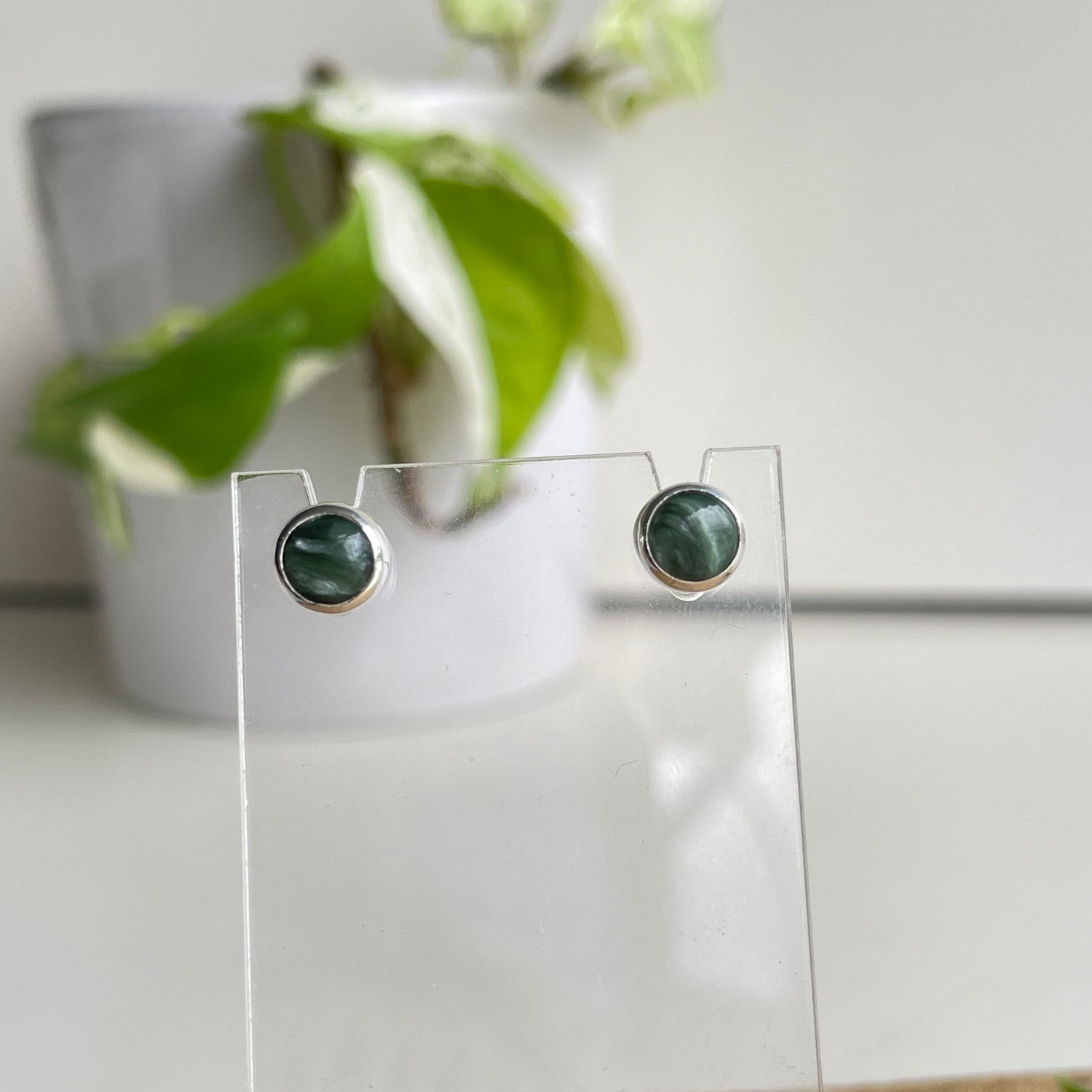 Seraphinite Round Earrings