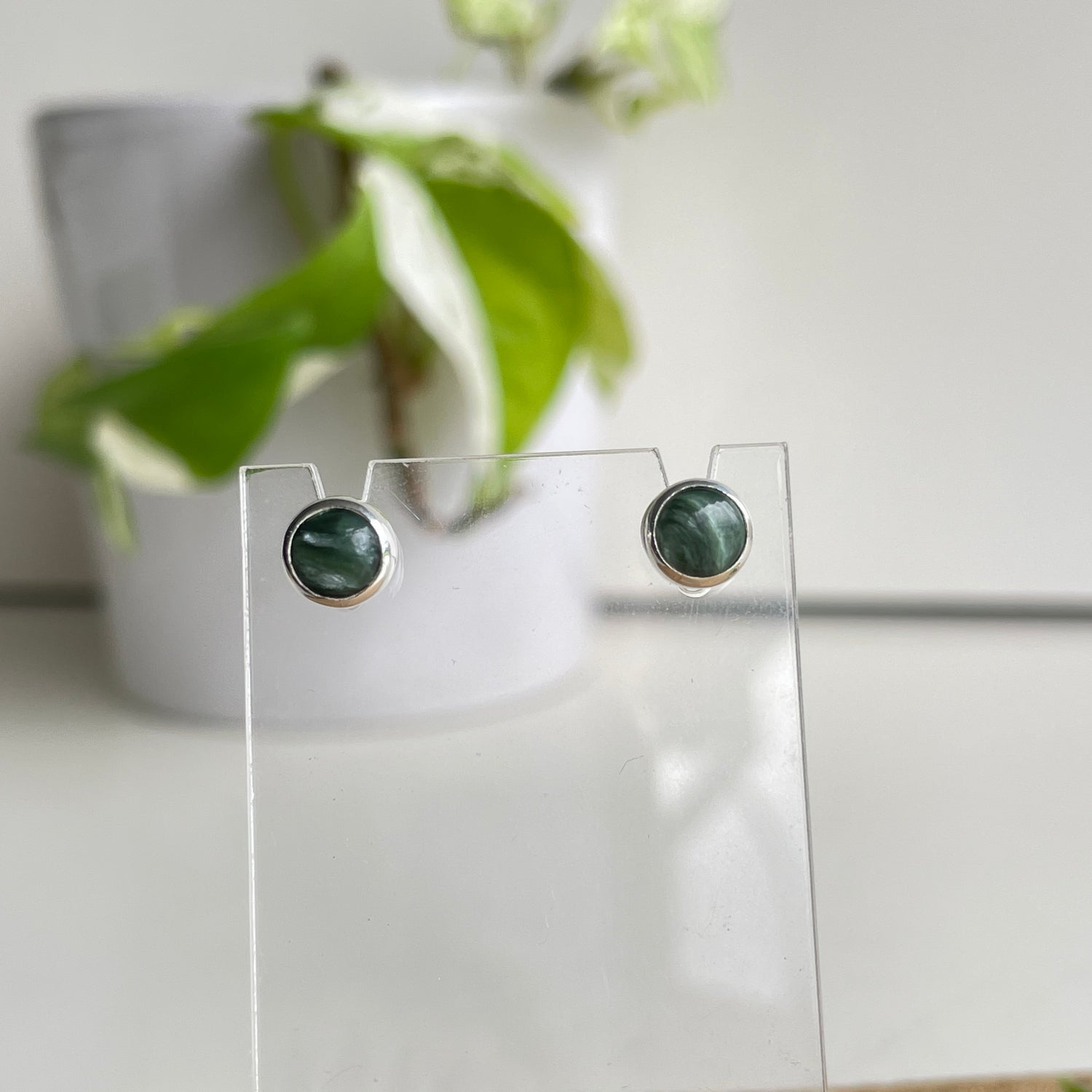 Seraphinite Round Earrings