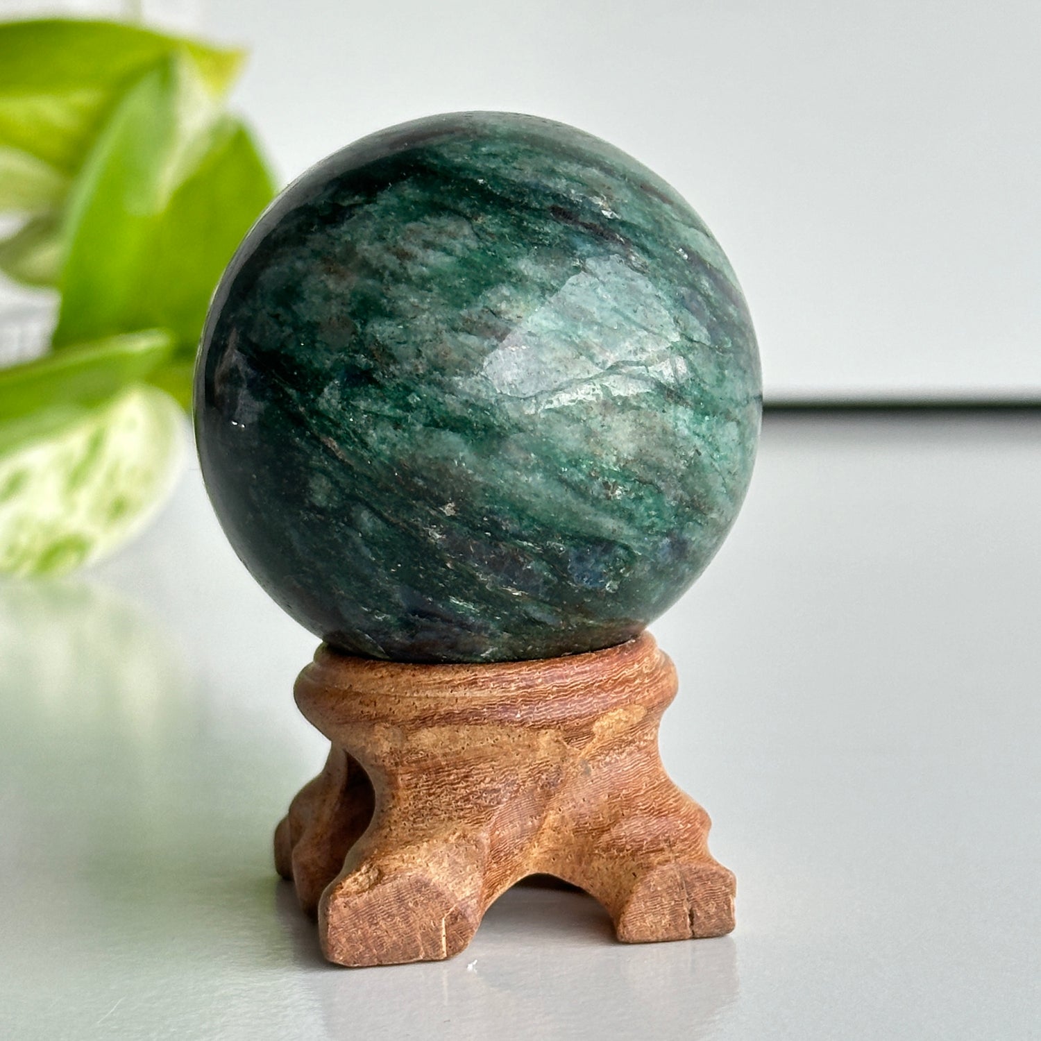 A Grade Fuchsite Sphere 5.1cm