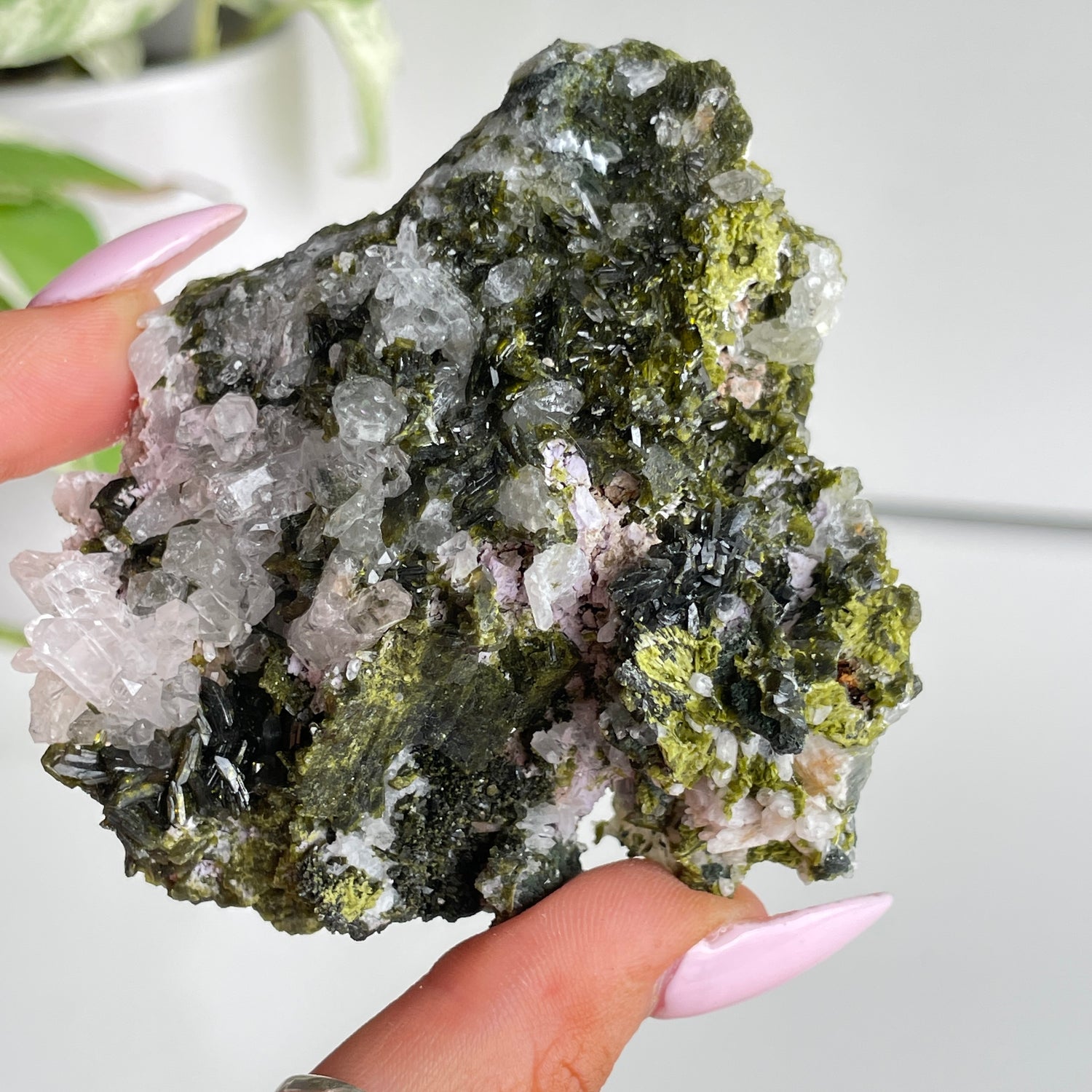 Epidote & Quartz Cluster 156g - High Quality