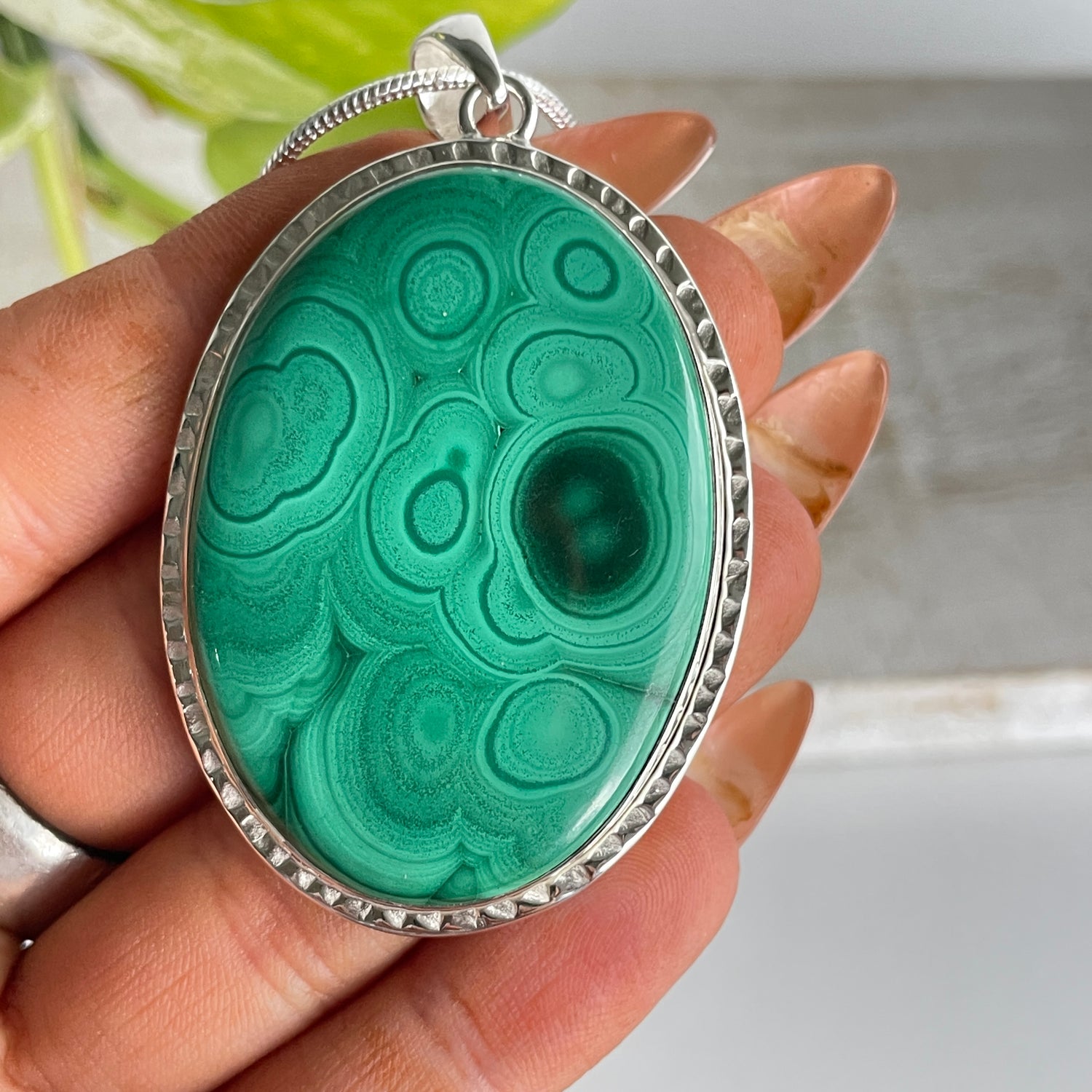 Malachite Oval Pendant