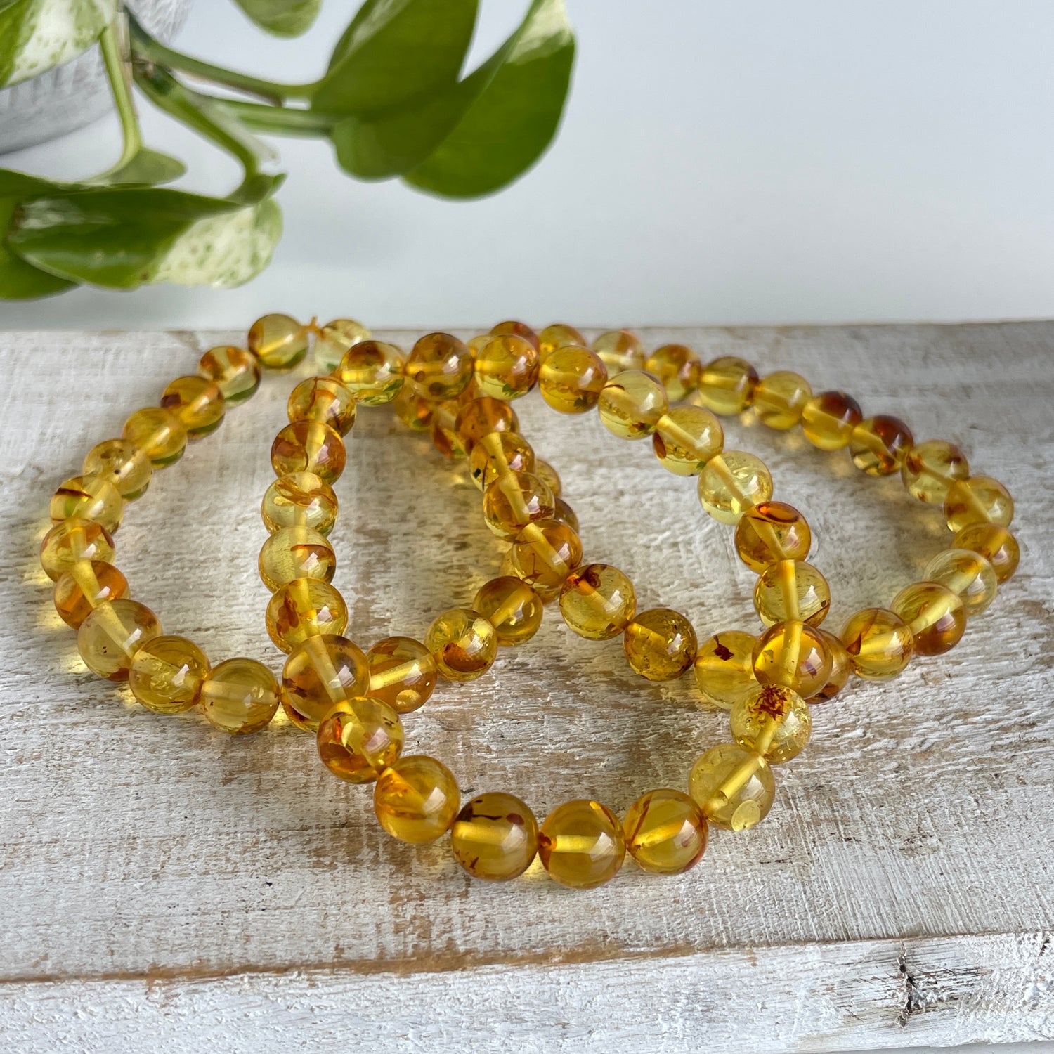 Amber Beaded Bracelet