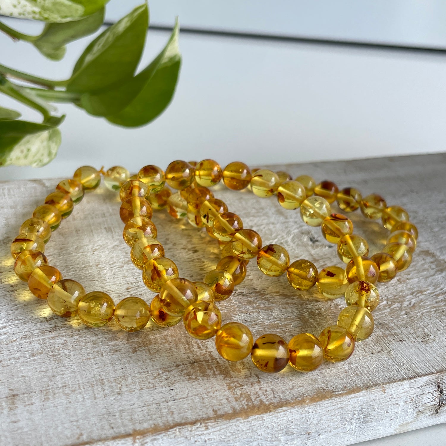 Amber Beaded Bracelet