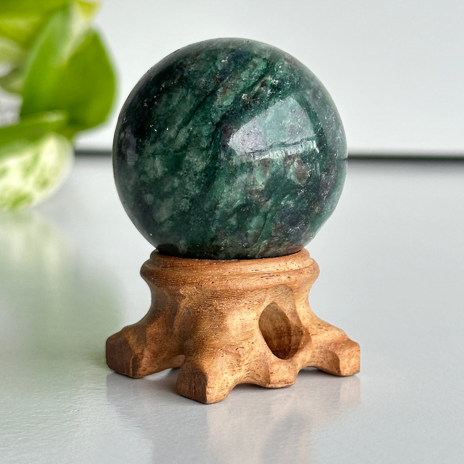 A Grade Fuchsite Sphere 4.5cm