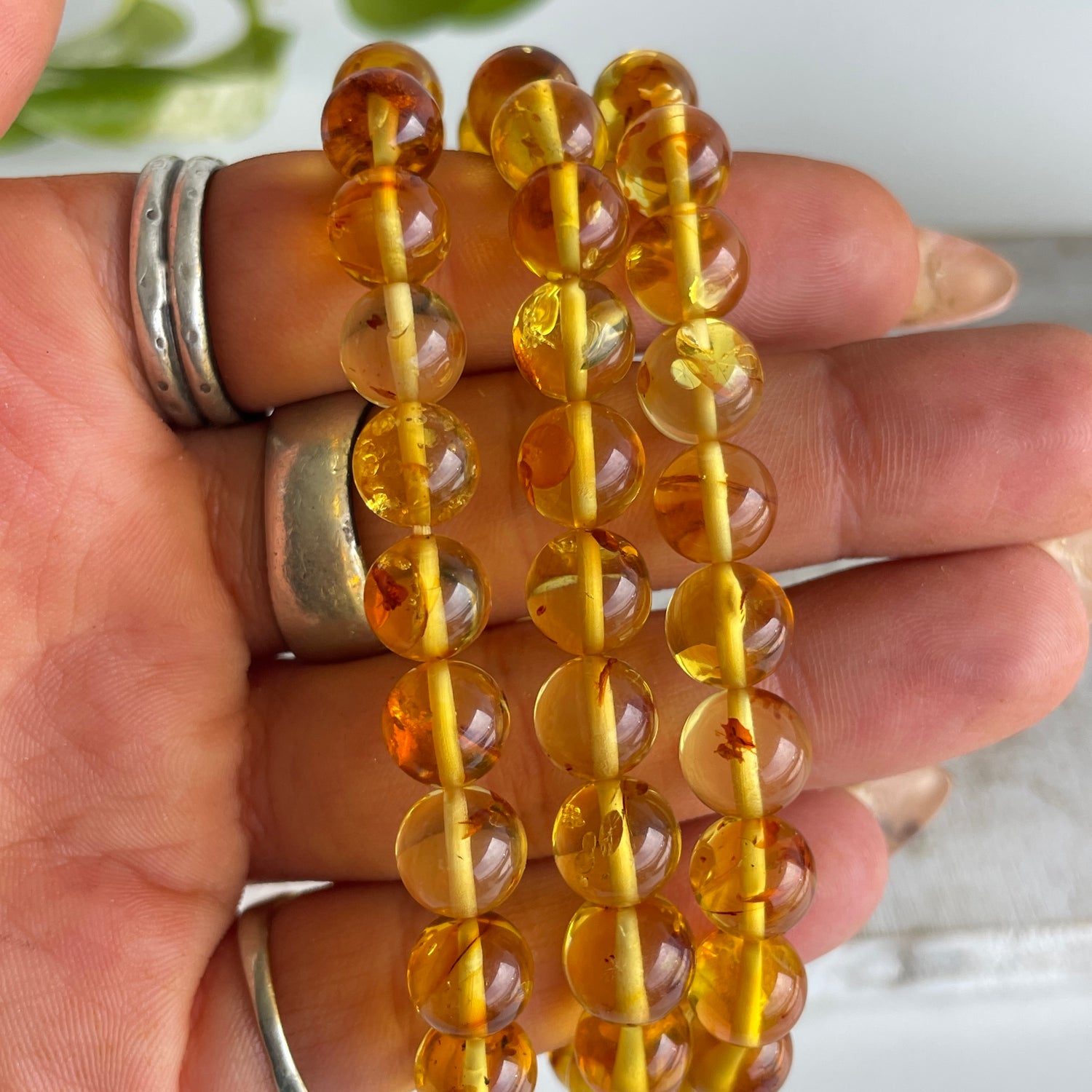 Amber Beaded Bracelet