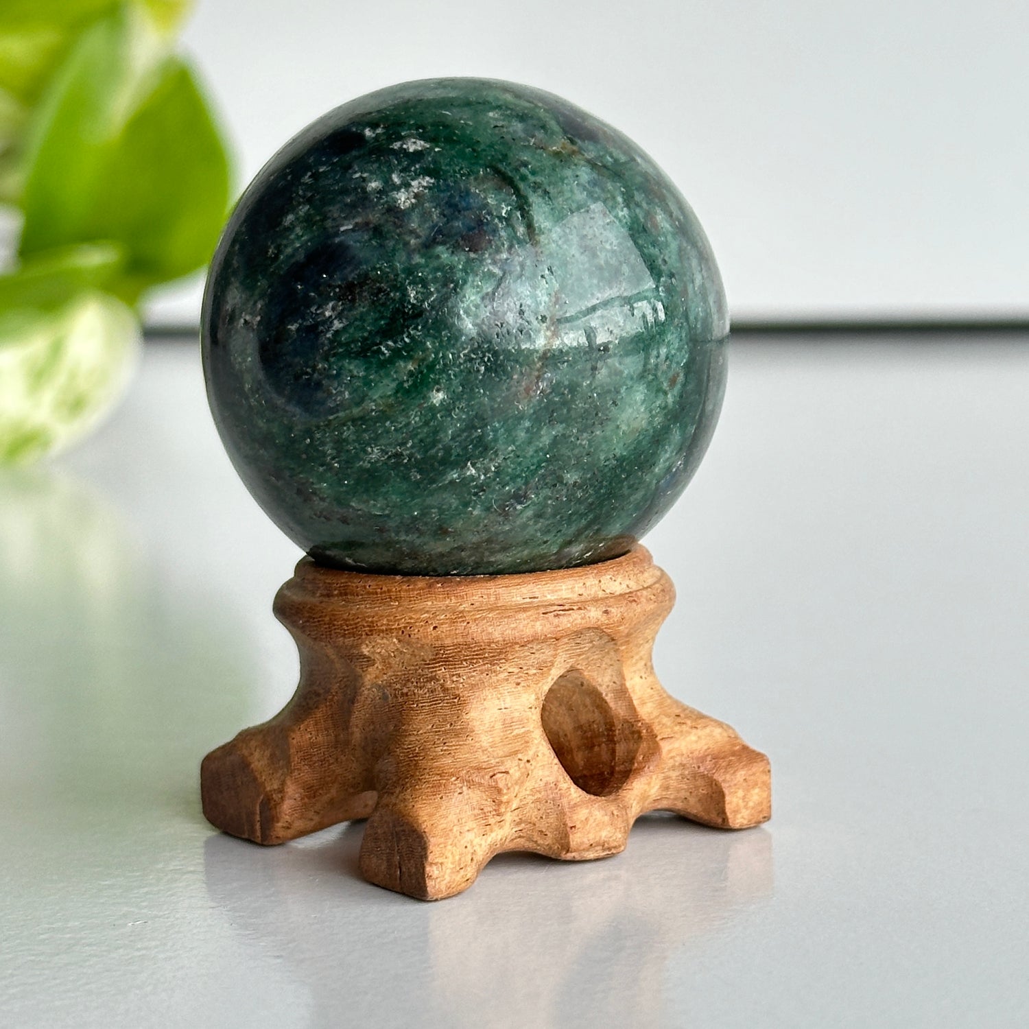 A Grade Fuchsite Sphere 4.5cm