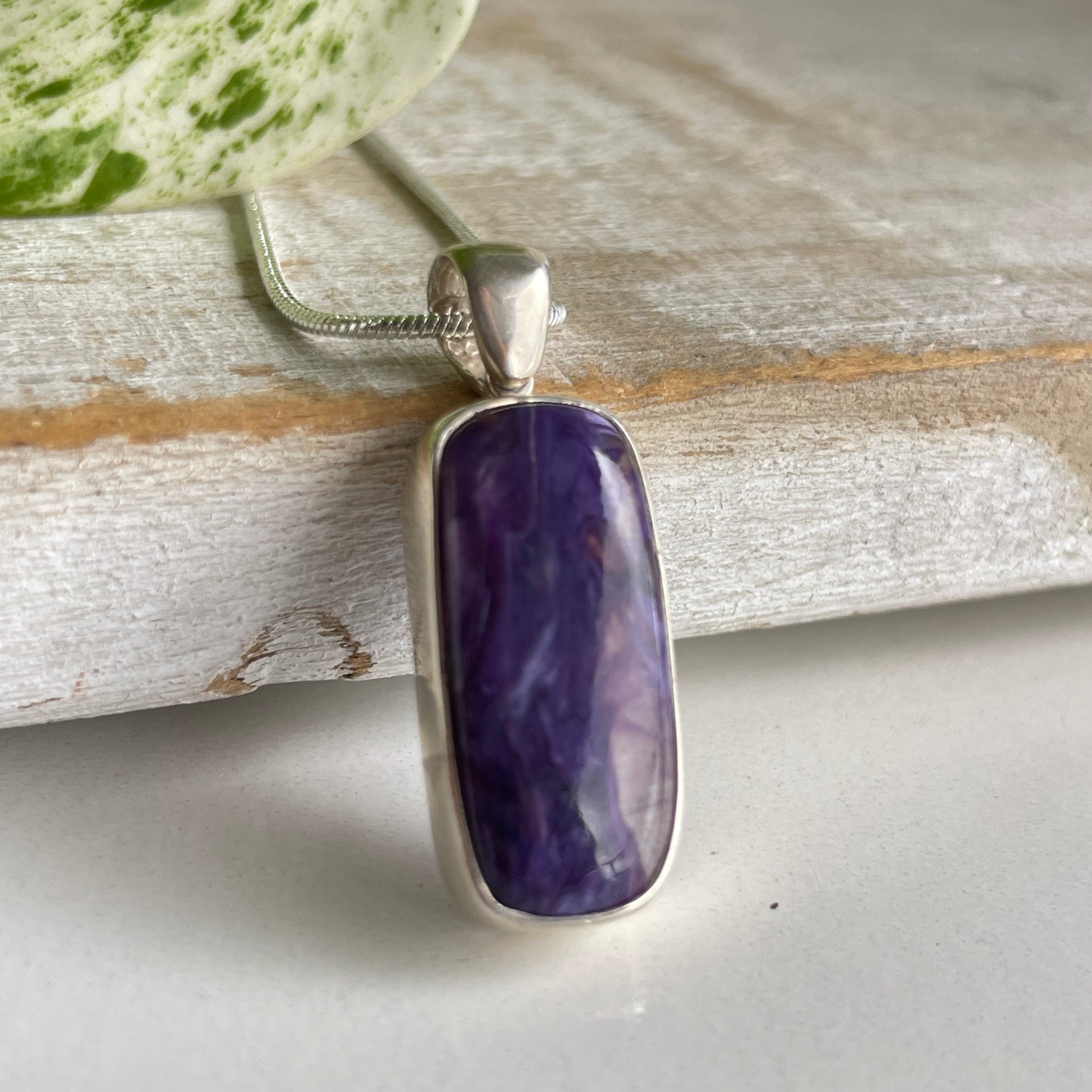 Charoite Rectangle Pendant