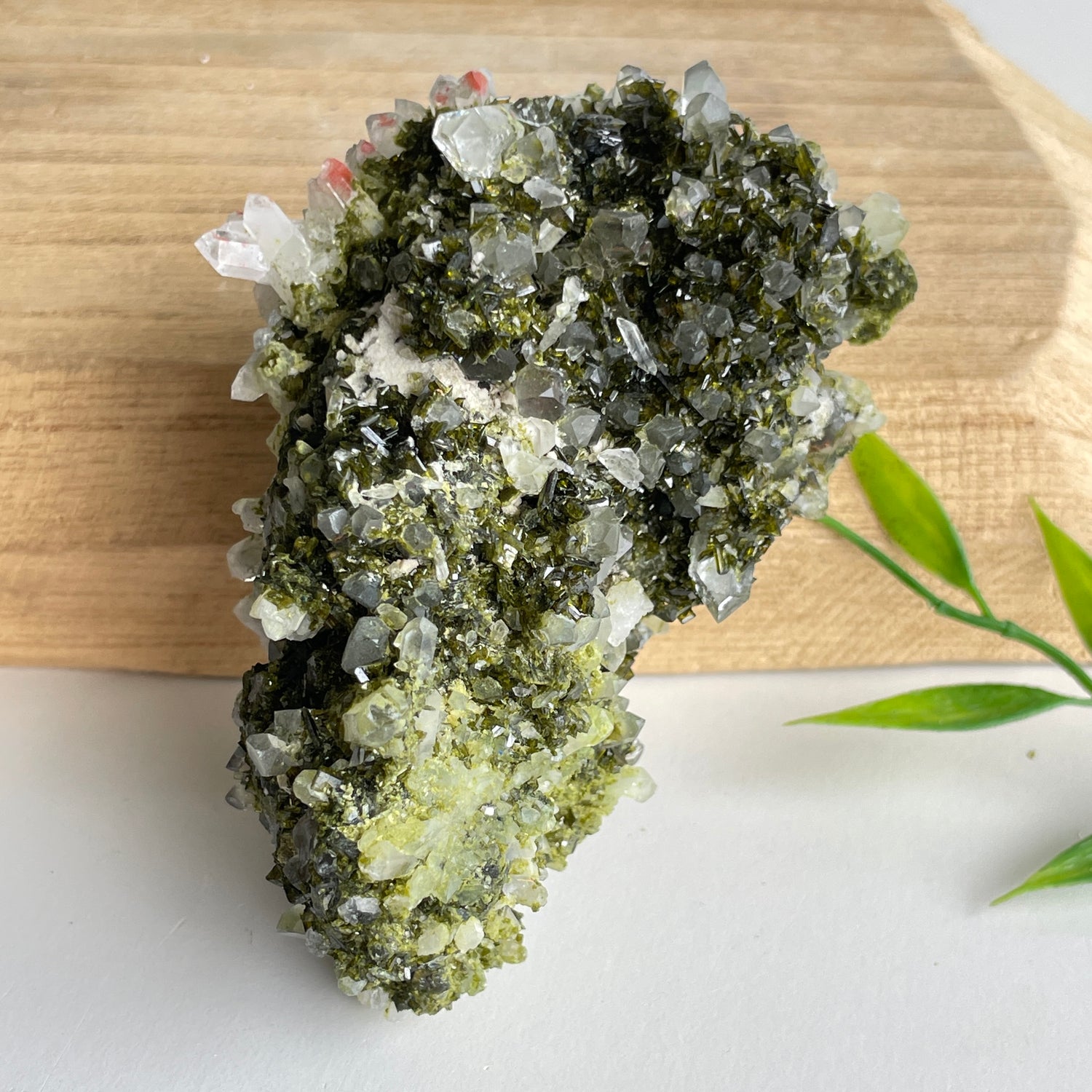 Epidote & Quartz Cluster 258g - High Quality