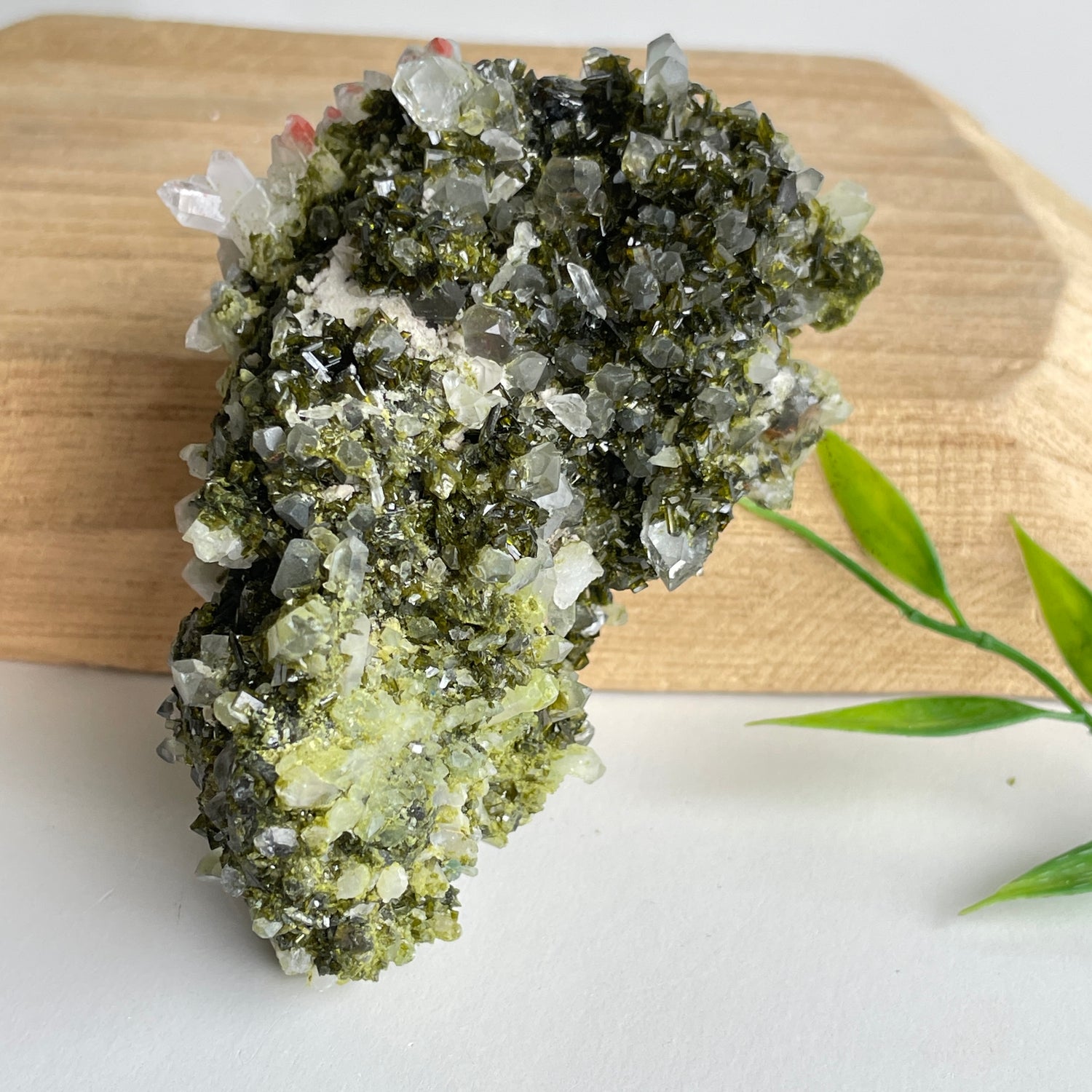 Epidote & Quartz Cluster 258g - High Quality