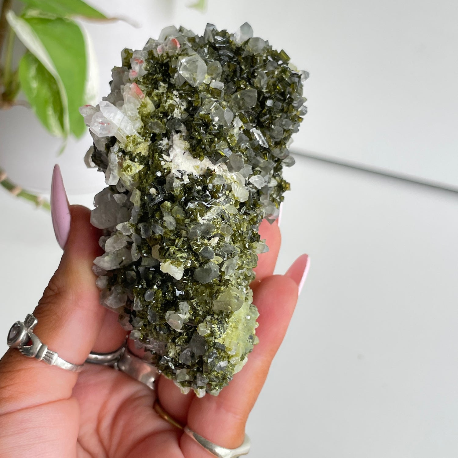 Epidote & Quartz Cluster 258g - High Quality