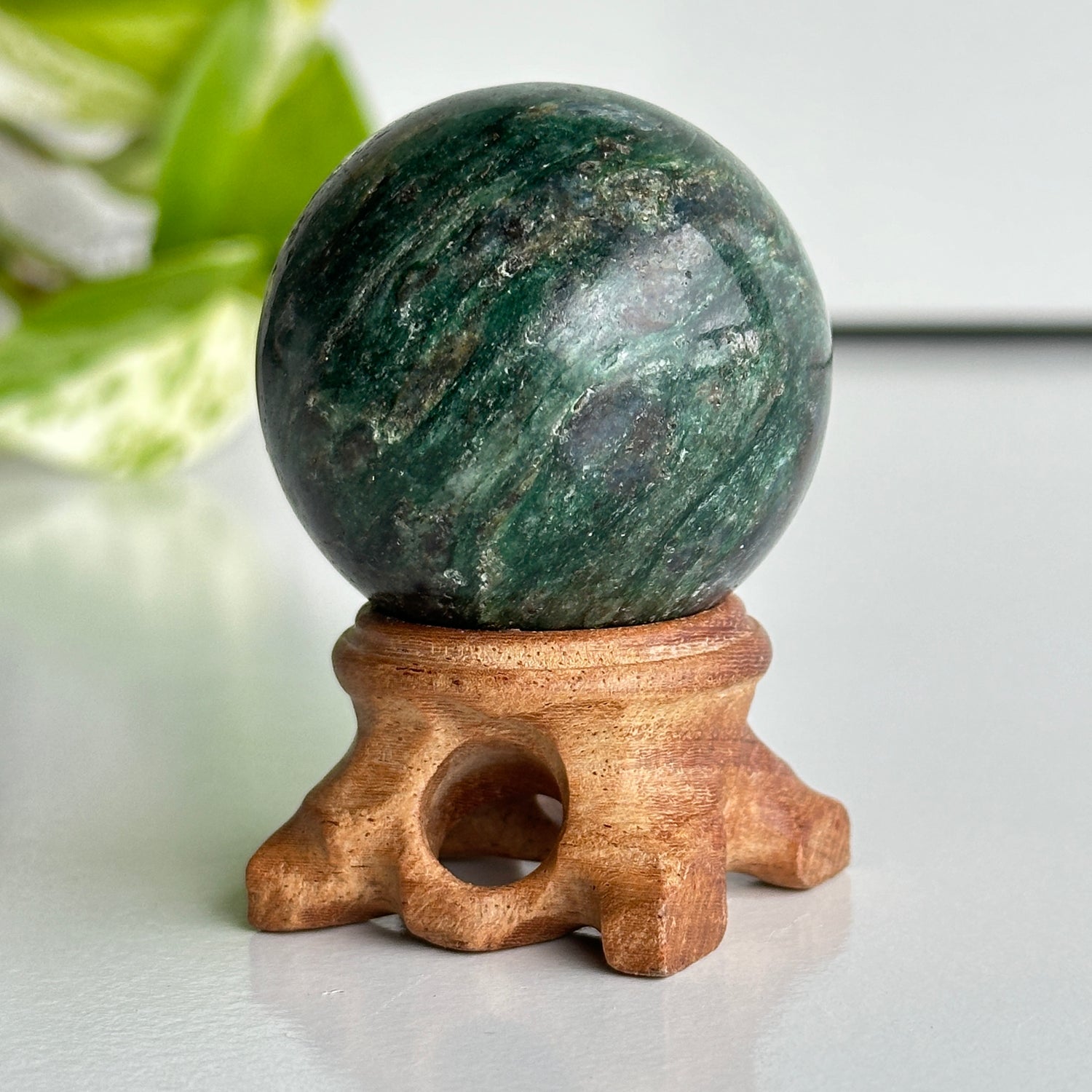 A Grade Fuchsite Sphere 4.5cm