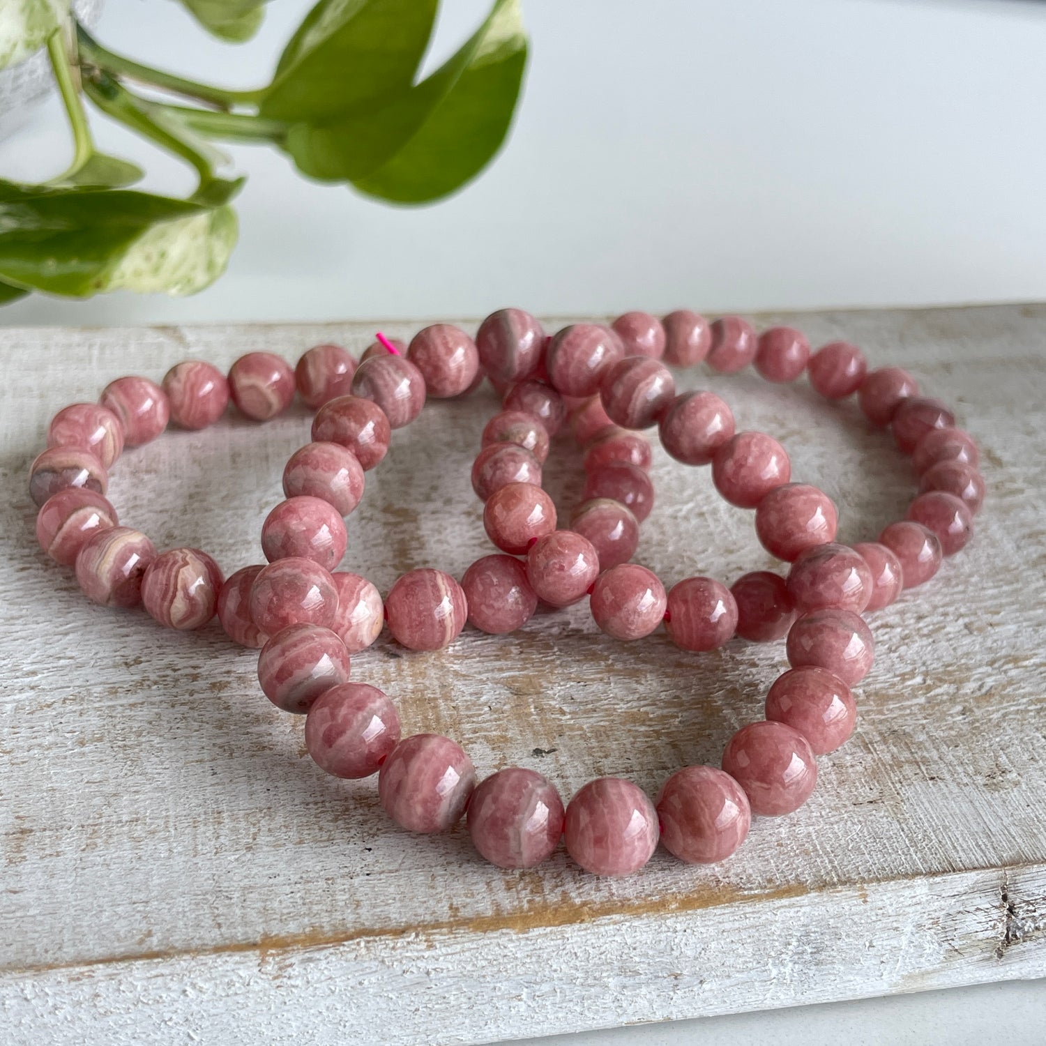 Rhodochrosite Extra Quality Beaded Bracelet