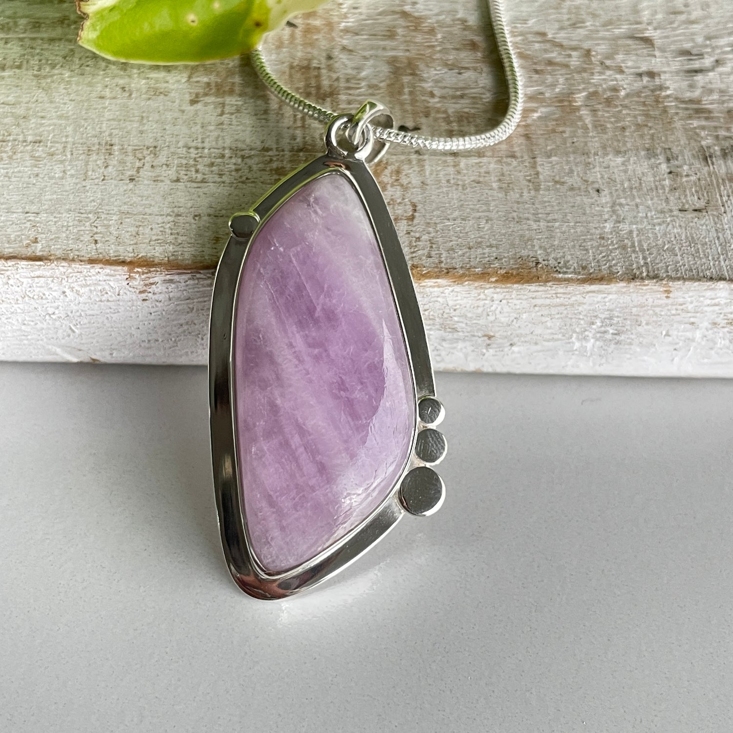 Kunzite Wave Pendant