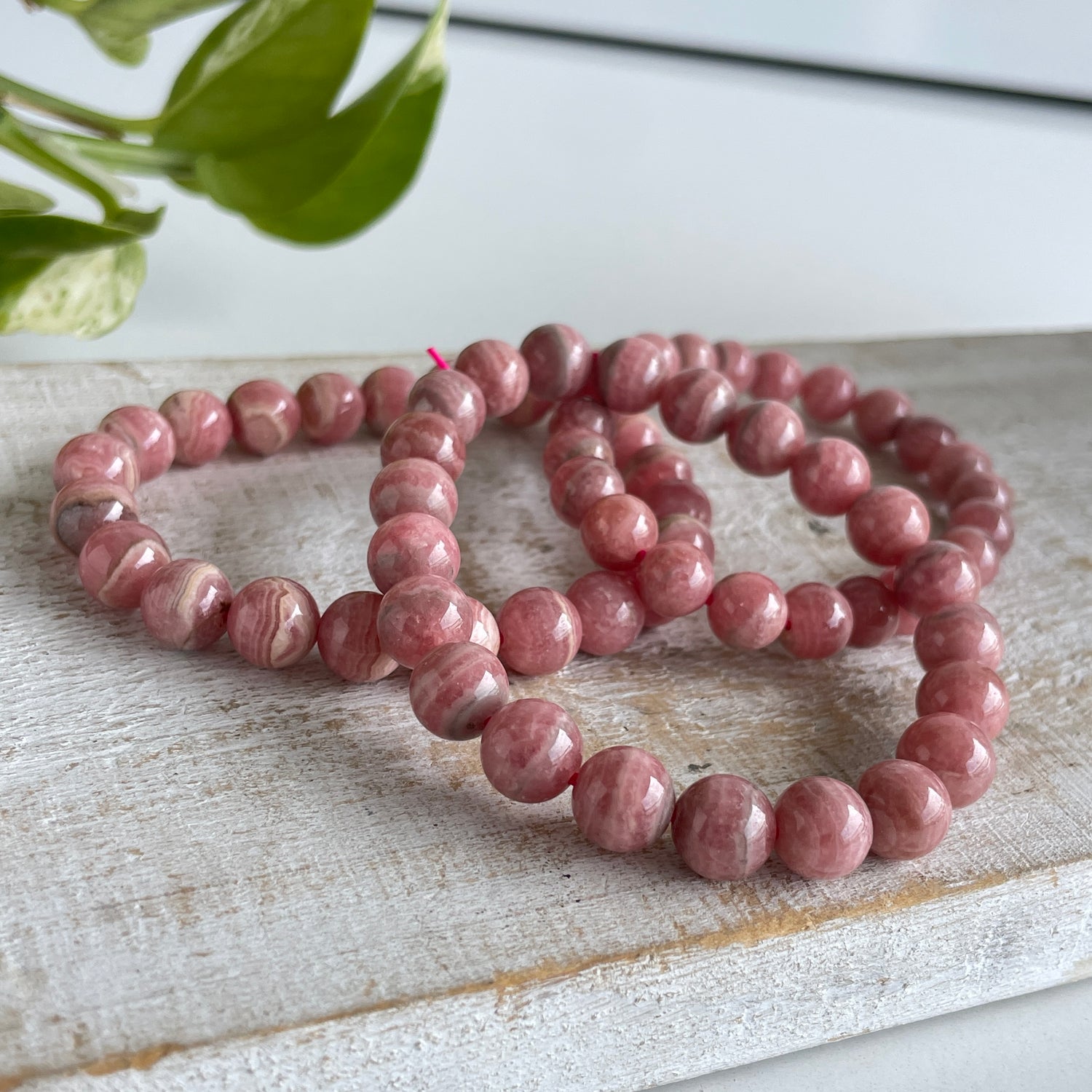 Rhodochrosite Extra Quality Beaded Bracelet