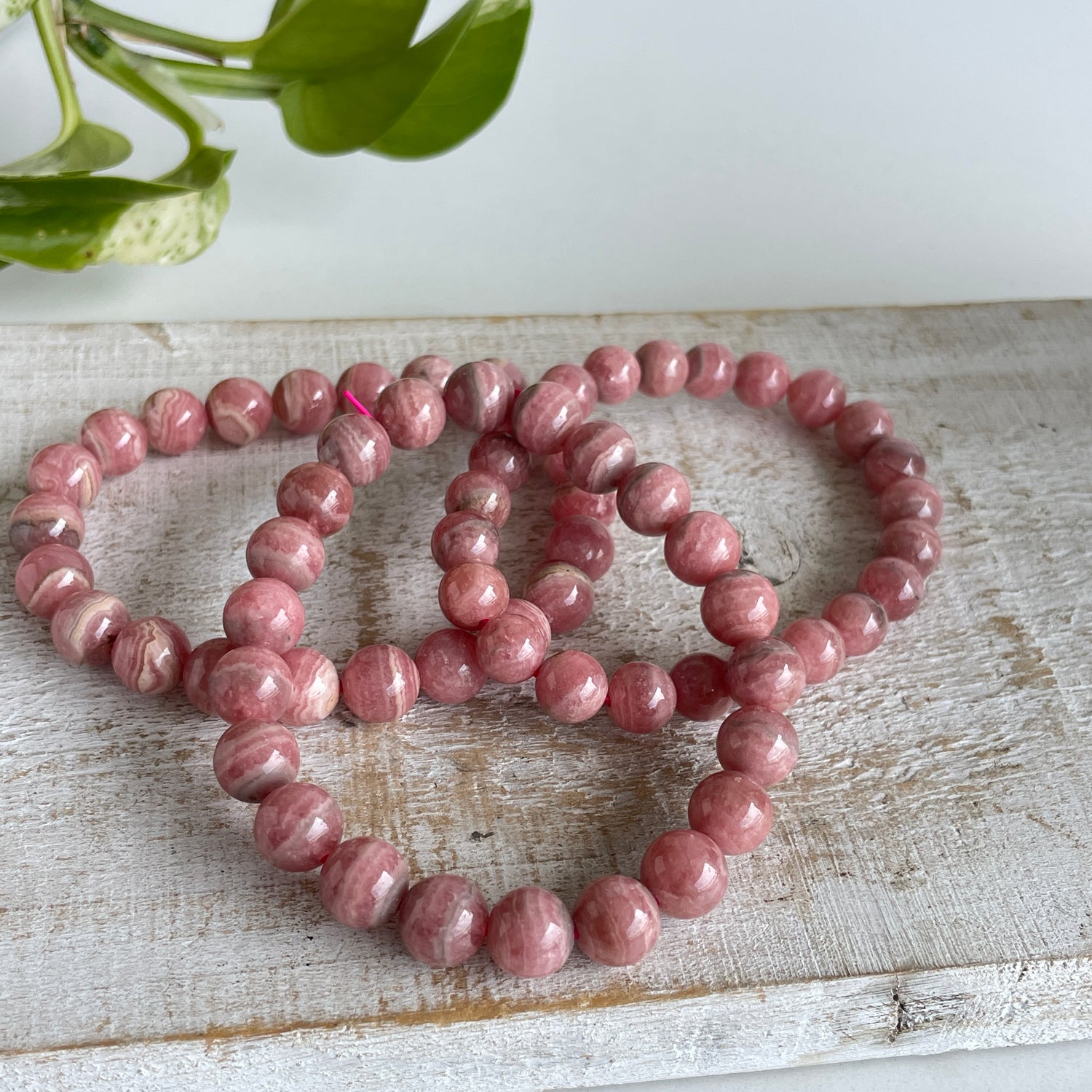 Rhodochrosite Extra Quality Beaded Bracelet