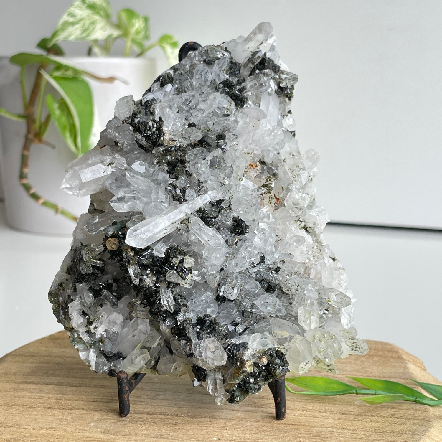 Epidote & Quartz Cluster 474g - High Quality